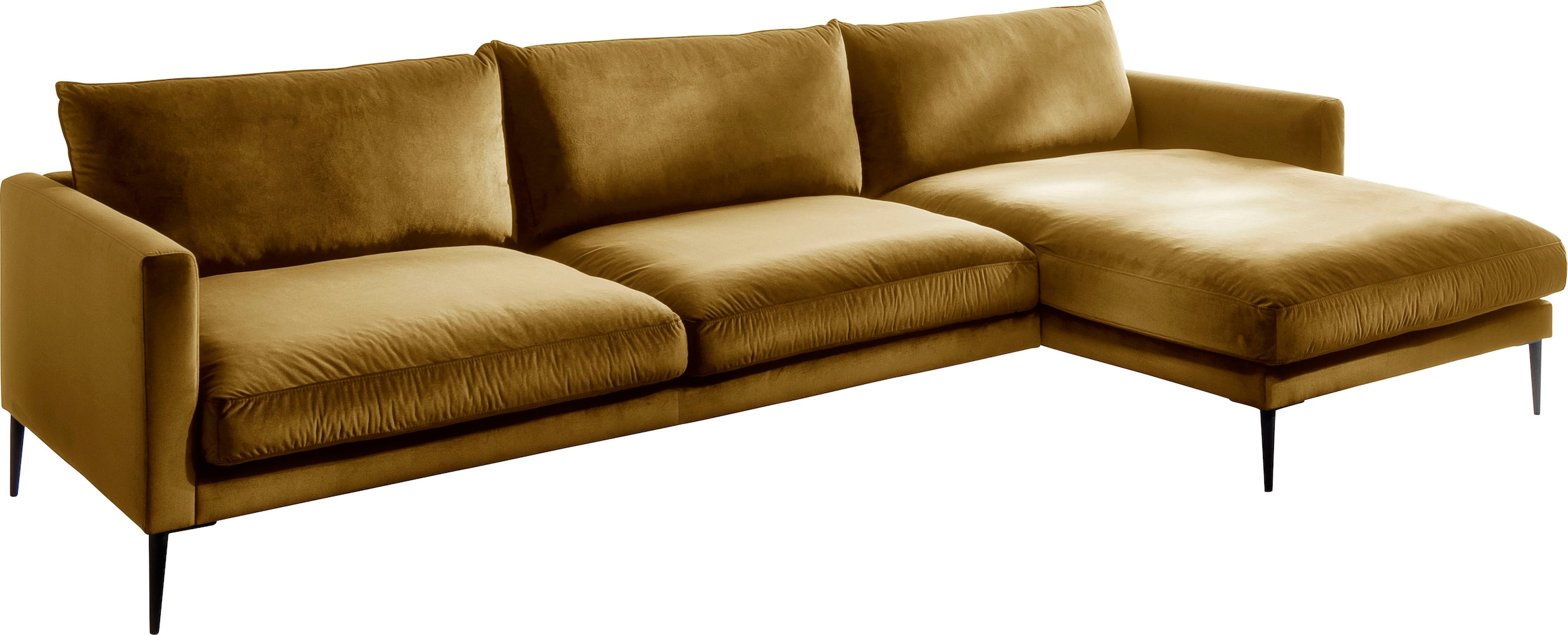 Trends by HG Polsterecke »Svea L-Form« Recamiere rechts oder links, mit Metallfuss, frei im Raum stellbar