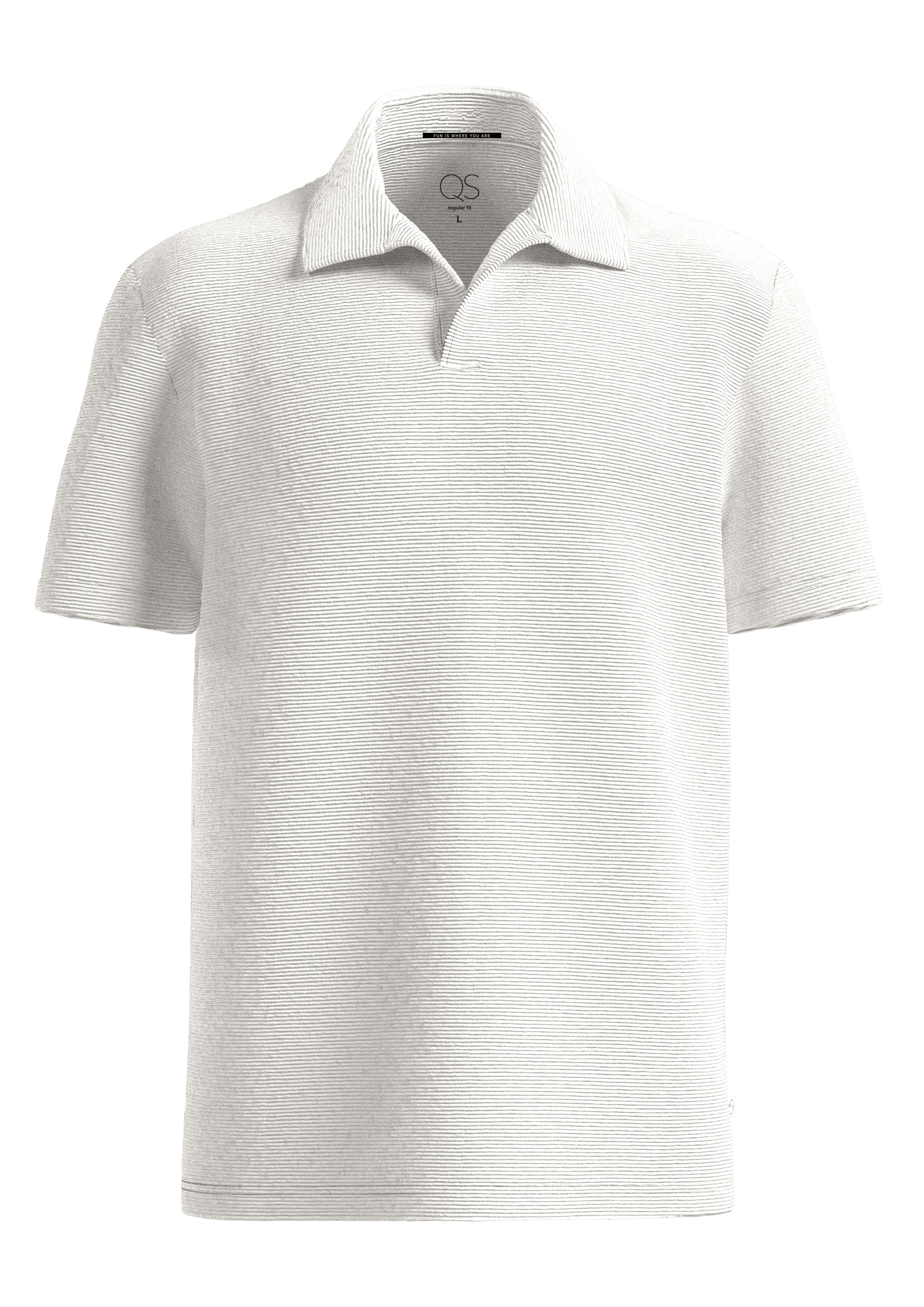 QS Poloshirt mit Struktur Muster