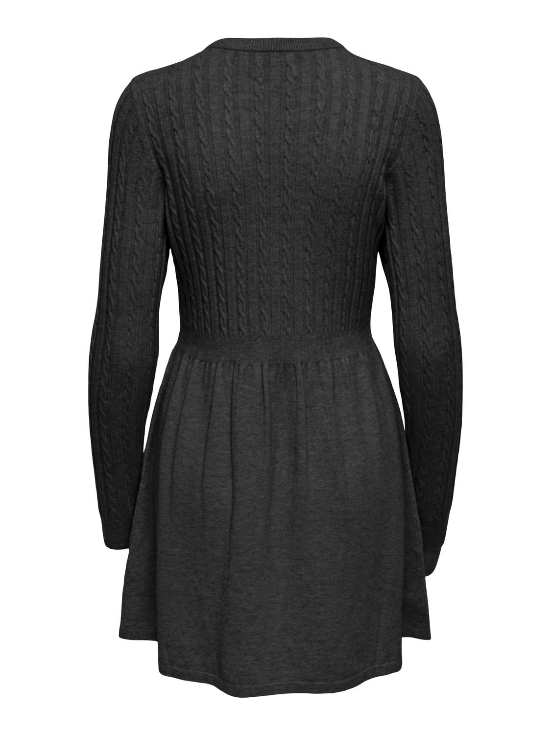 ONLY Robe en tricot »ONLFIA LS CABLE DRESS KNT« mélange viscose, coupe régulière