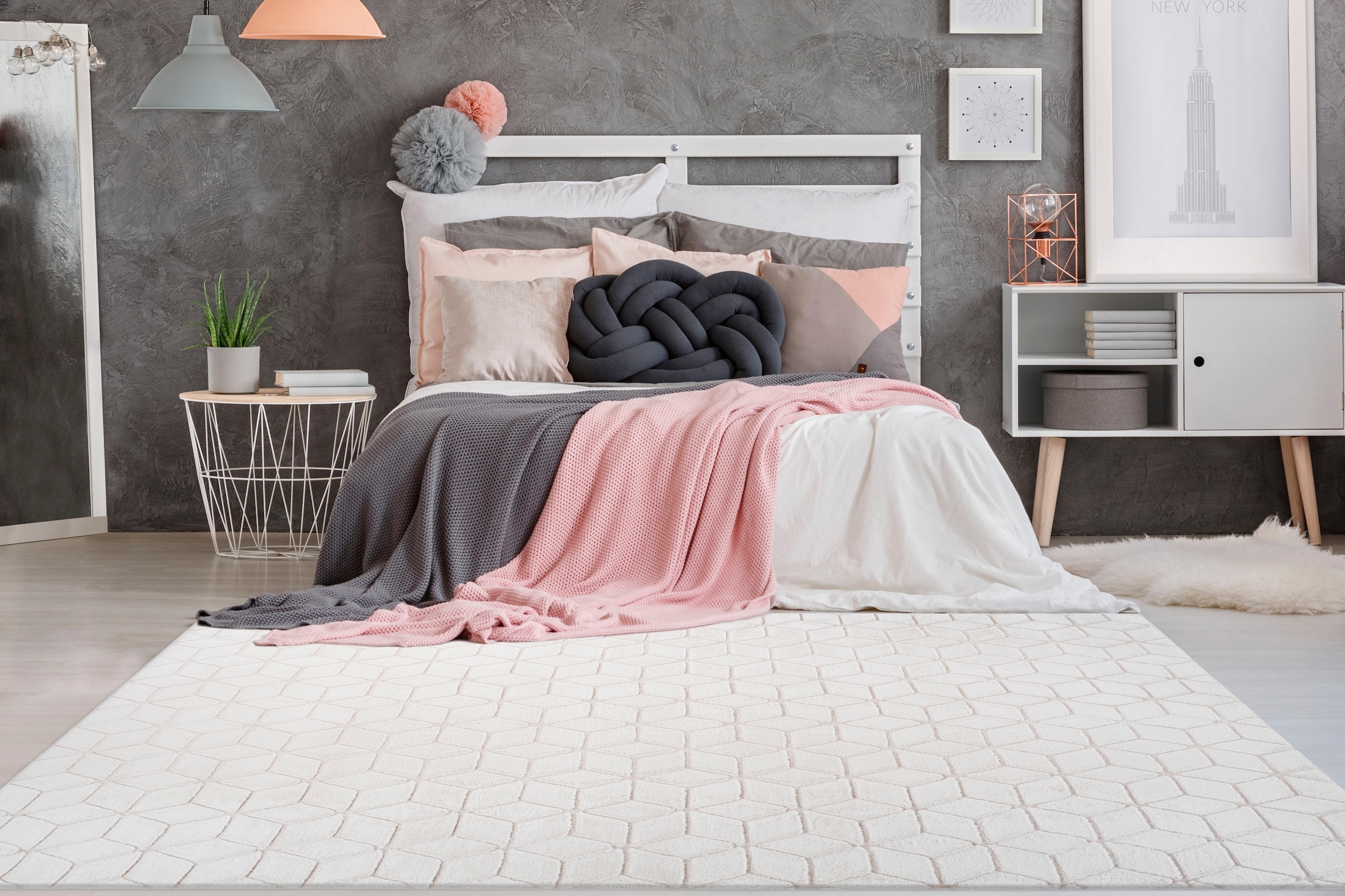 me gusta Teppich »Vivica 100« rechteckig 20 mm Höhe besonders weich durch Microfaser, Wohnzimmer