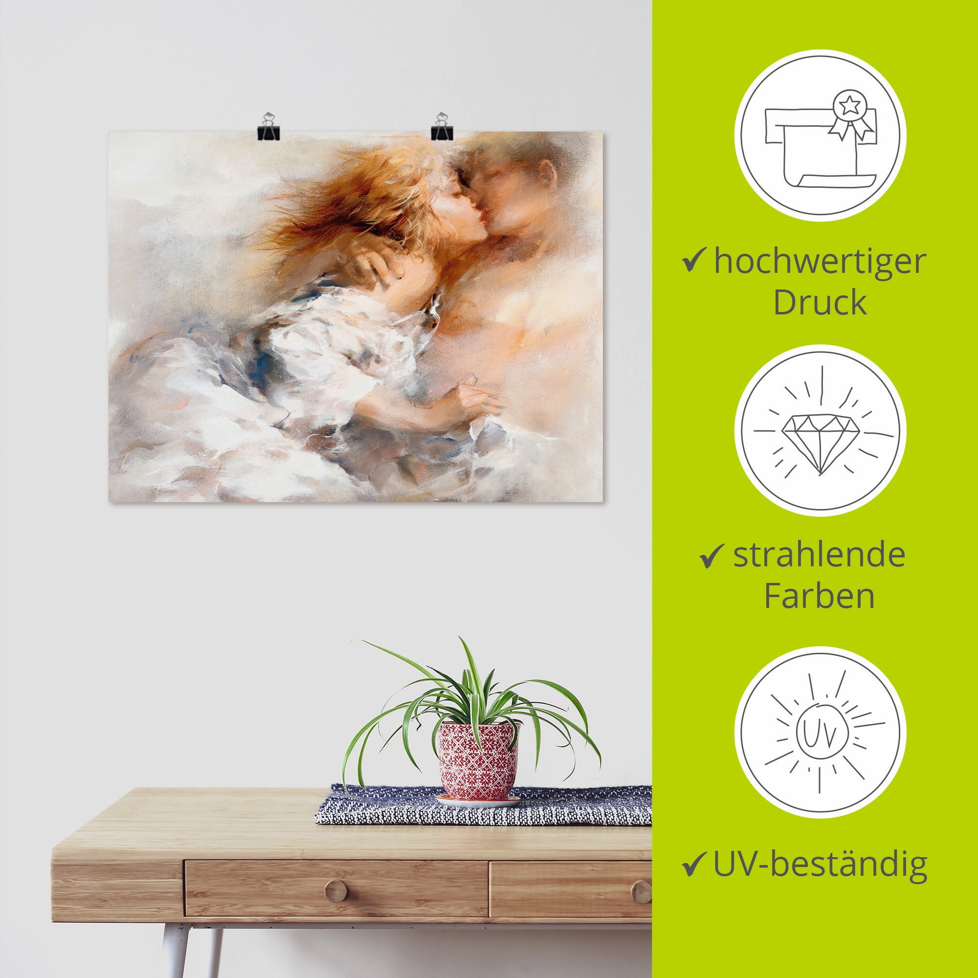 Artland »Leidenschaftlich« Paar 1 Stk. tlg. als Leinwandbild, Poster in verschied. Grössen