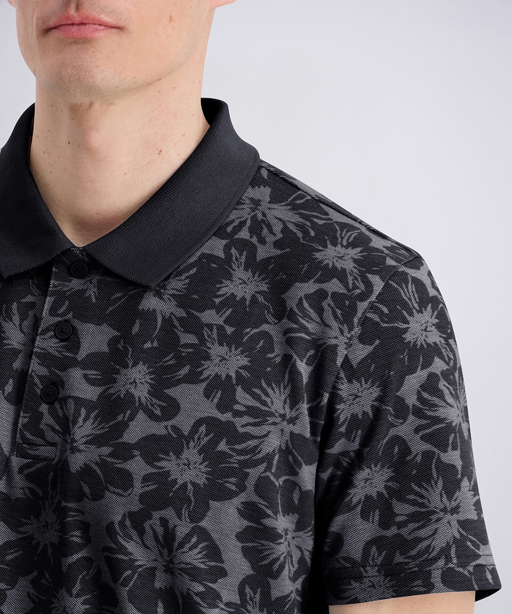 Pierre Cardin Poloshirt »Polo piqué alloverprint« hüftbedeckende Passform, mit Knopfleiste