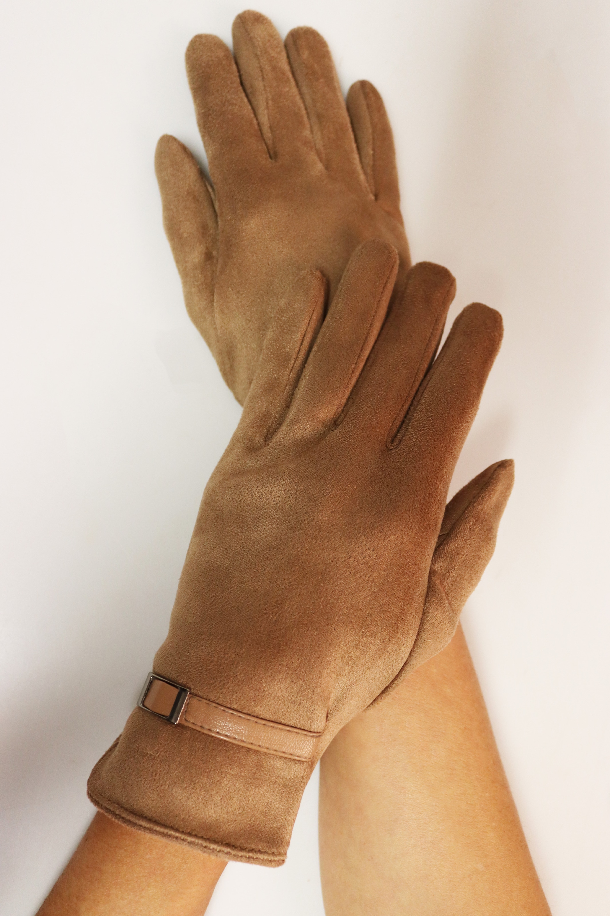 Capelli New York Gants de peau mit Zierriemen