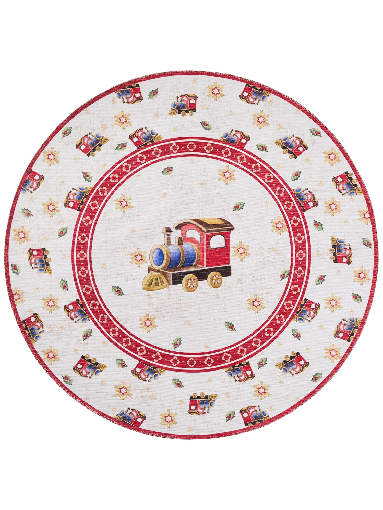 Villeroy & Boch Tapis »Toy's Delight Limited Edition Santa Claus« Rond 3 mm Höhe Limited Edition, Weihnachten, Wohnzimmer, Baumrock, Waschbar, Rund