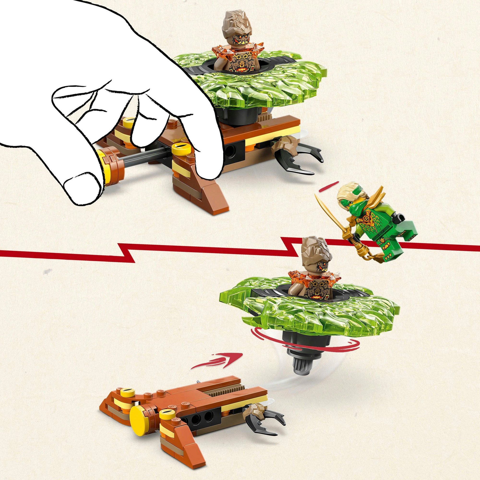 LEGO® Pions de construction »Lloyd vs. Erdmonster-Spinner (71850), LEGO Ninjago«