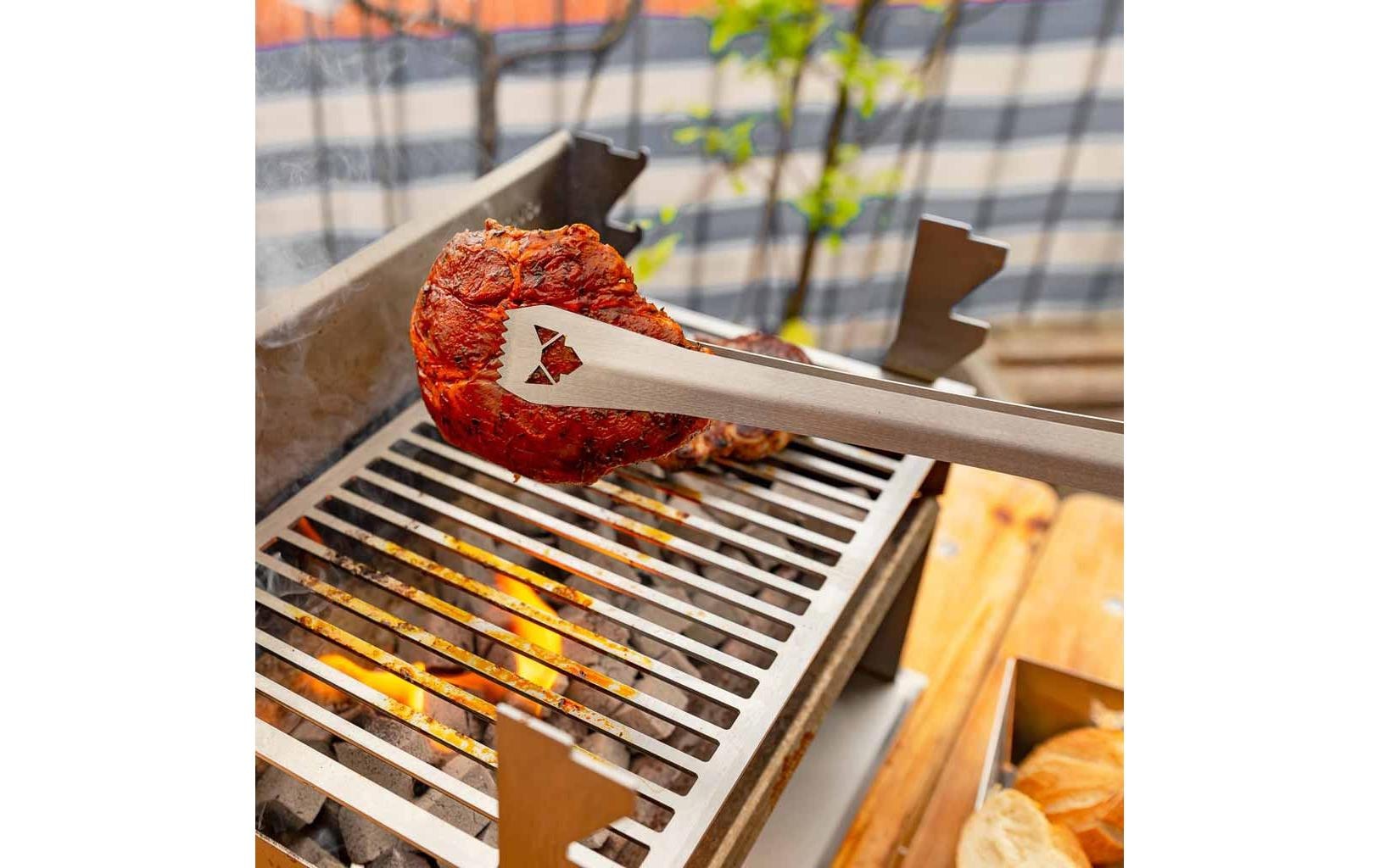 Fennek Grill Pince à barbecue »gross Silber«