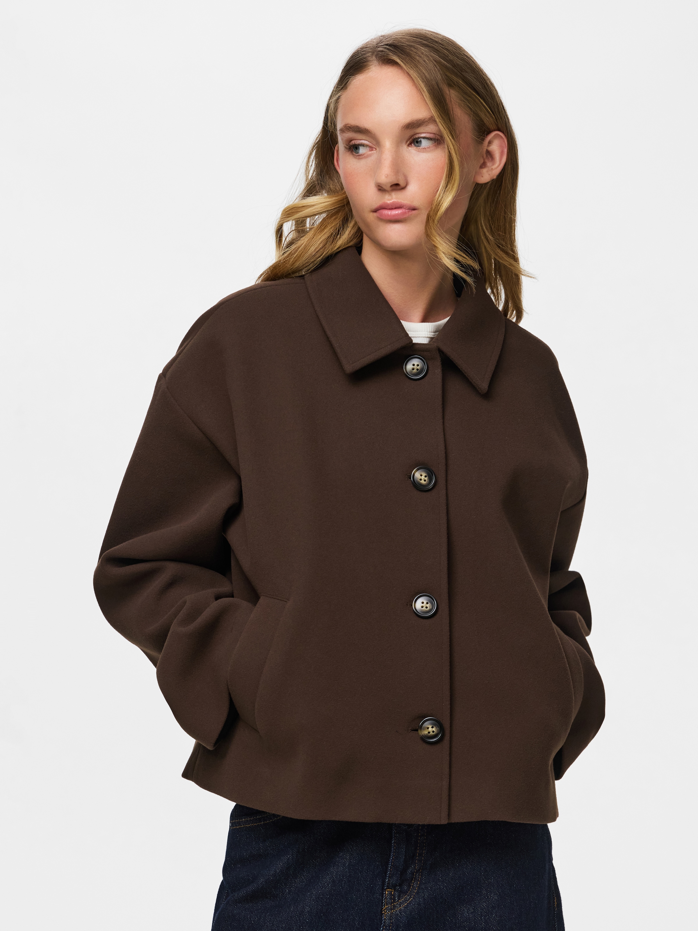 pieces Veste courte »PCAYA SHORT COAT NOOS BC« Kunstfaser