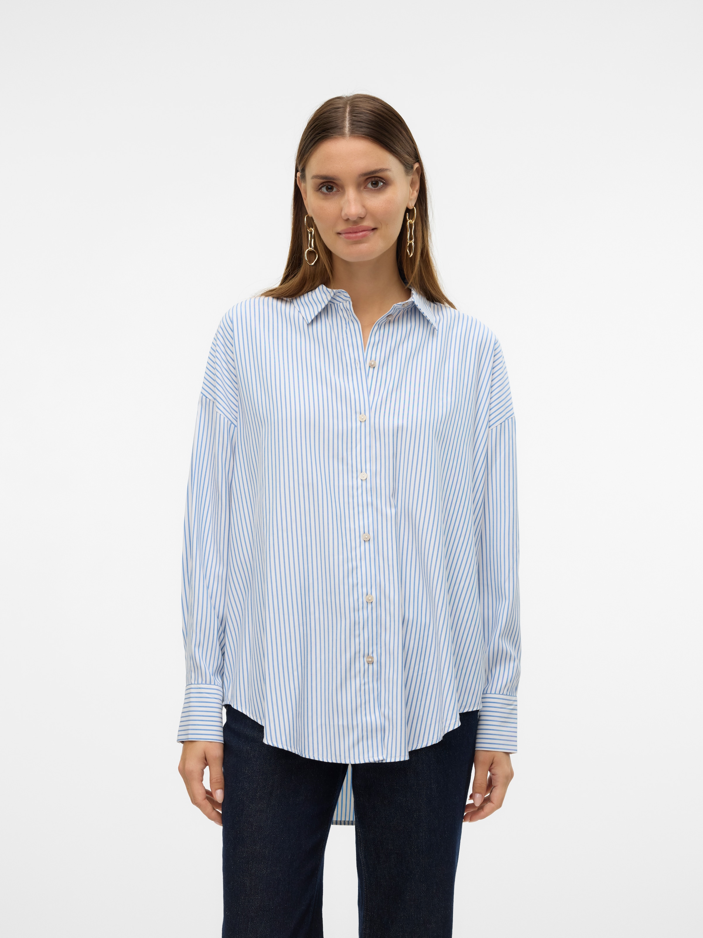 Vero Moda Langarmbluse »VMNORA LS OVERSIZE SHIRT WVN GA NOOS«