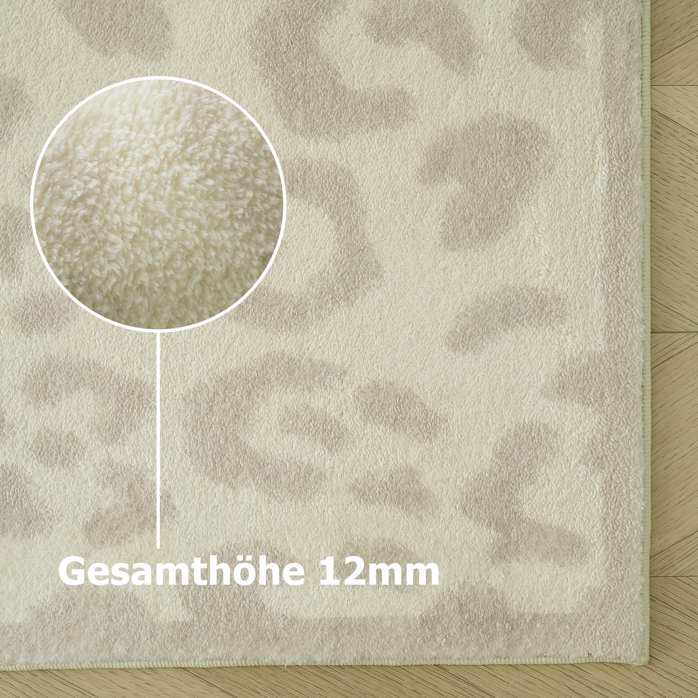 GOODproduct Tapis »Leo, mit trendigem Leopardenmuster, waschbar« Rectangulaire 12 mm Höhe doux et moelleux, moderne, imprimé animal, salon, chambre
