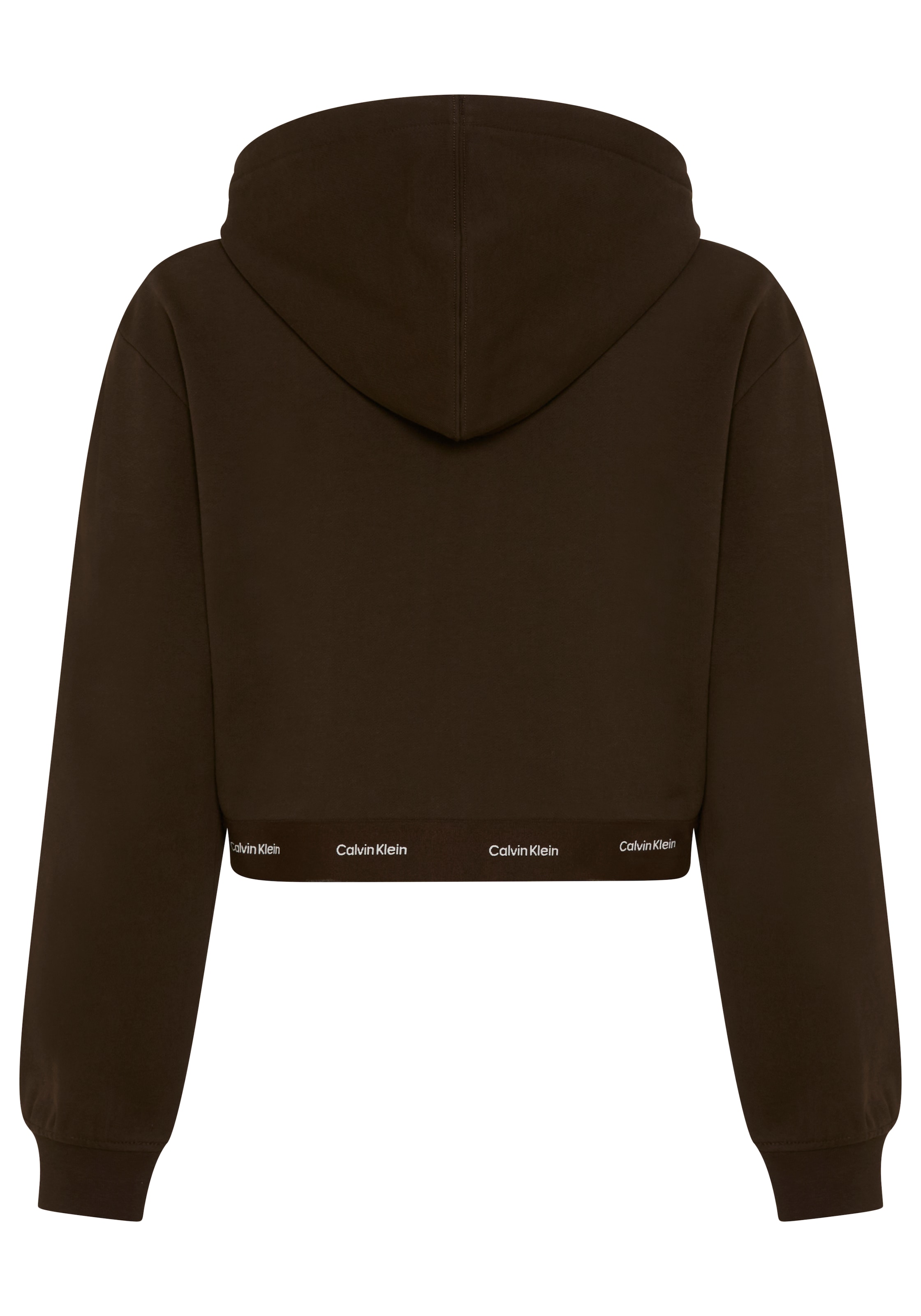 Calvin Klein Jeans Sweat à capuche »LOGO WAIST CROPPED« avec capuche, coupe courte, logo sur la ceinture
