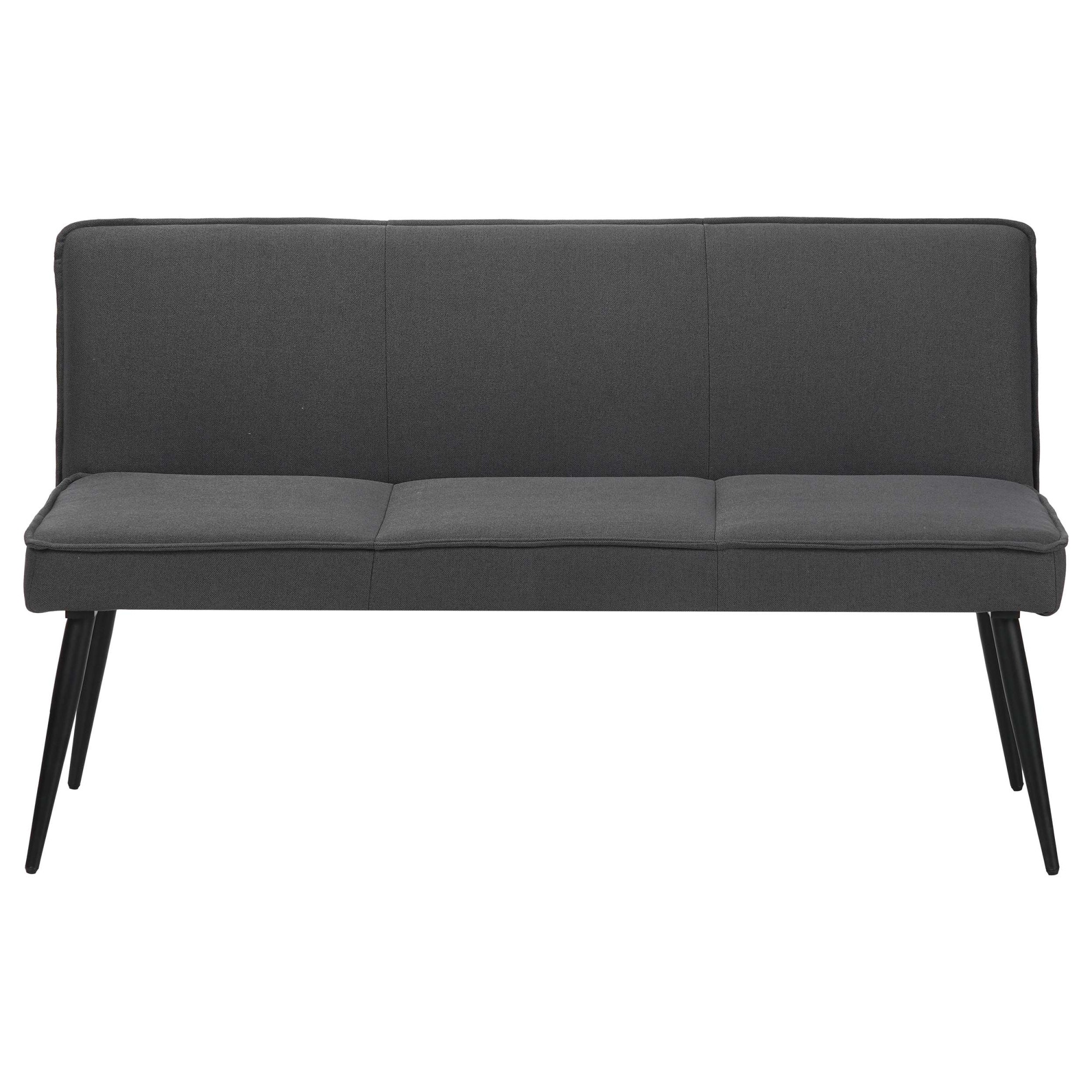 GOODproduct Banc de salle à manger »Ianna« schwarze Metallbeine, pflegeleichtem Webstoff Bezug, Breite 140 cm