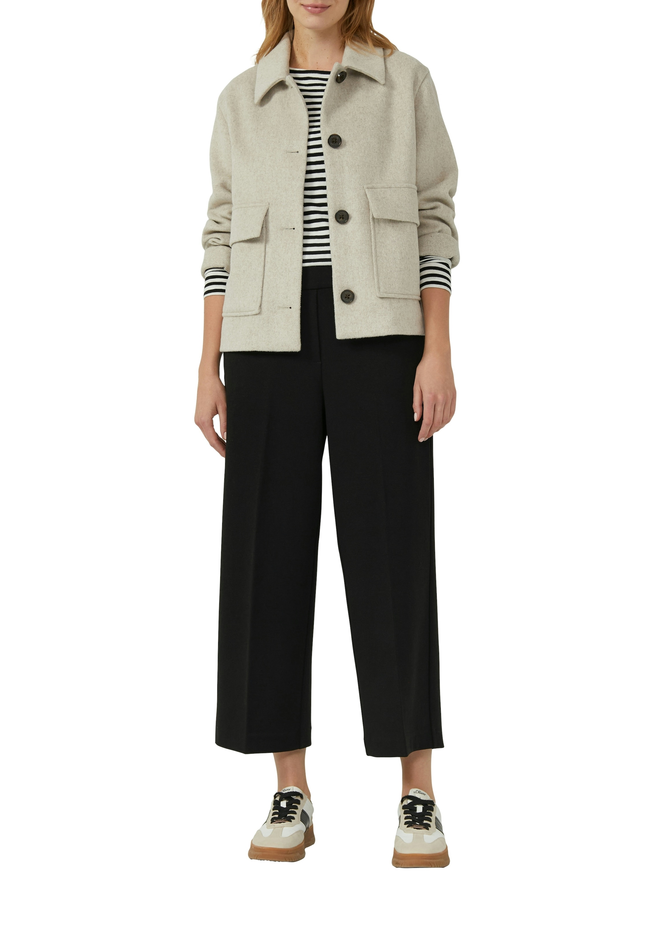 s.Oliver Pantalon 7/8  avec plis creux et part d'élasthanne