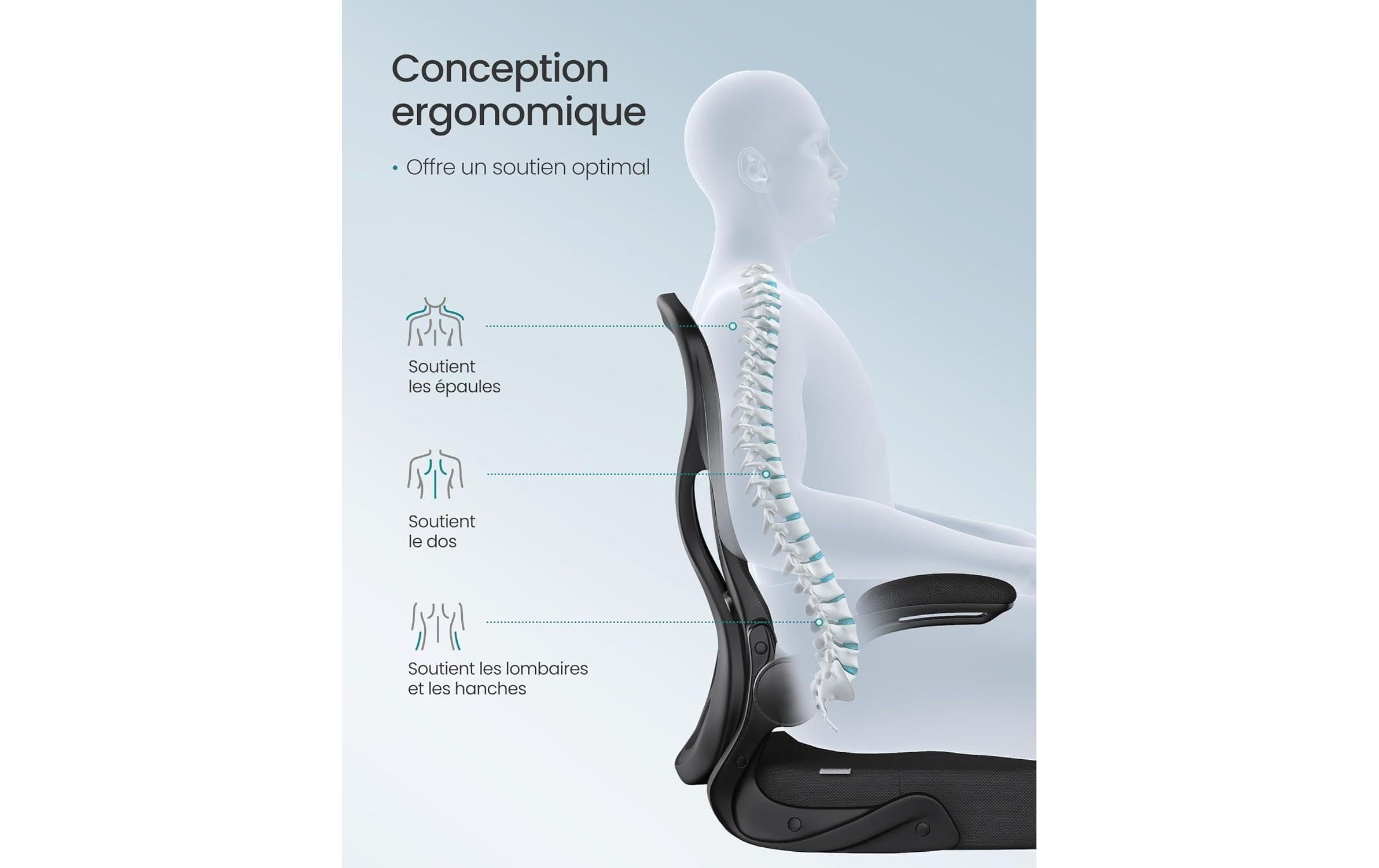 SONGMICS Chaise pivotante »mit Armlehnen« ()