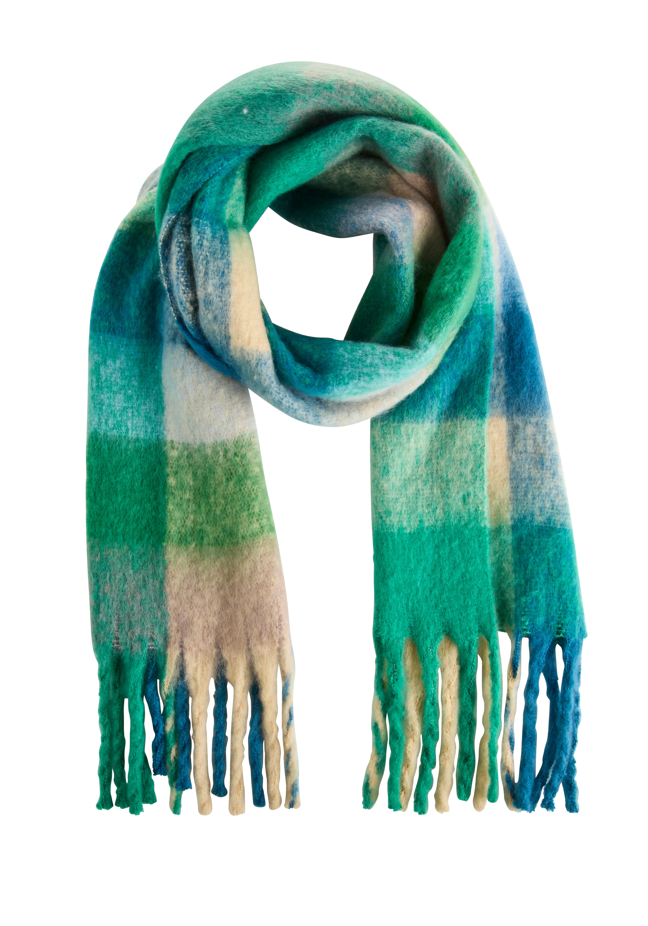Laura Scott Foulard de mode au design carreaux tendance en longueur maxi - nouvelle combinaison de couleurs
