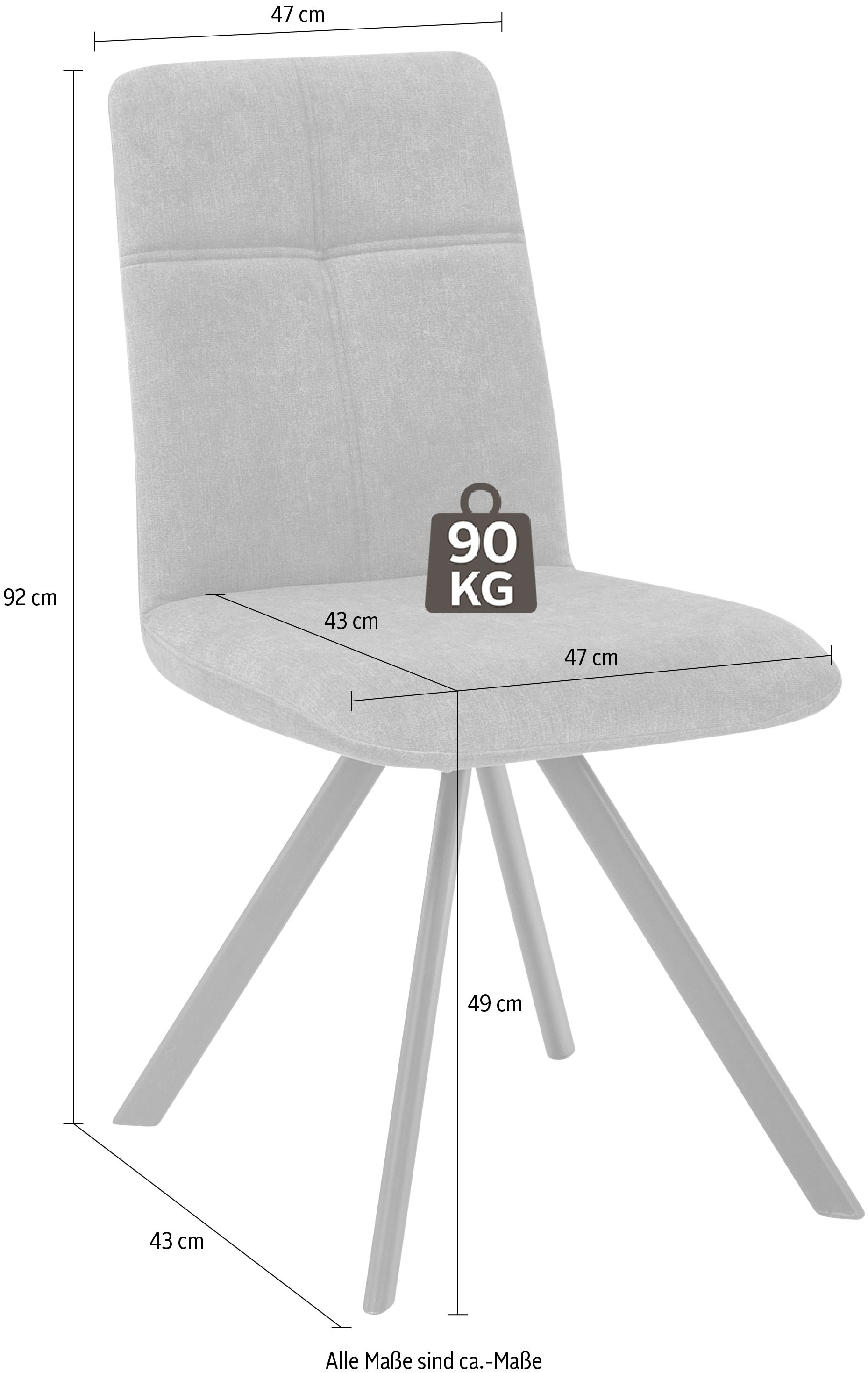 massivline&more Chaise de salle à manger »SK Kota 56« () 1 cuis