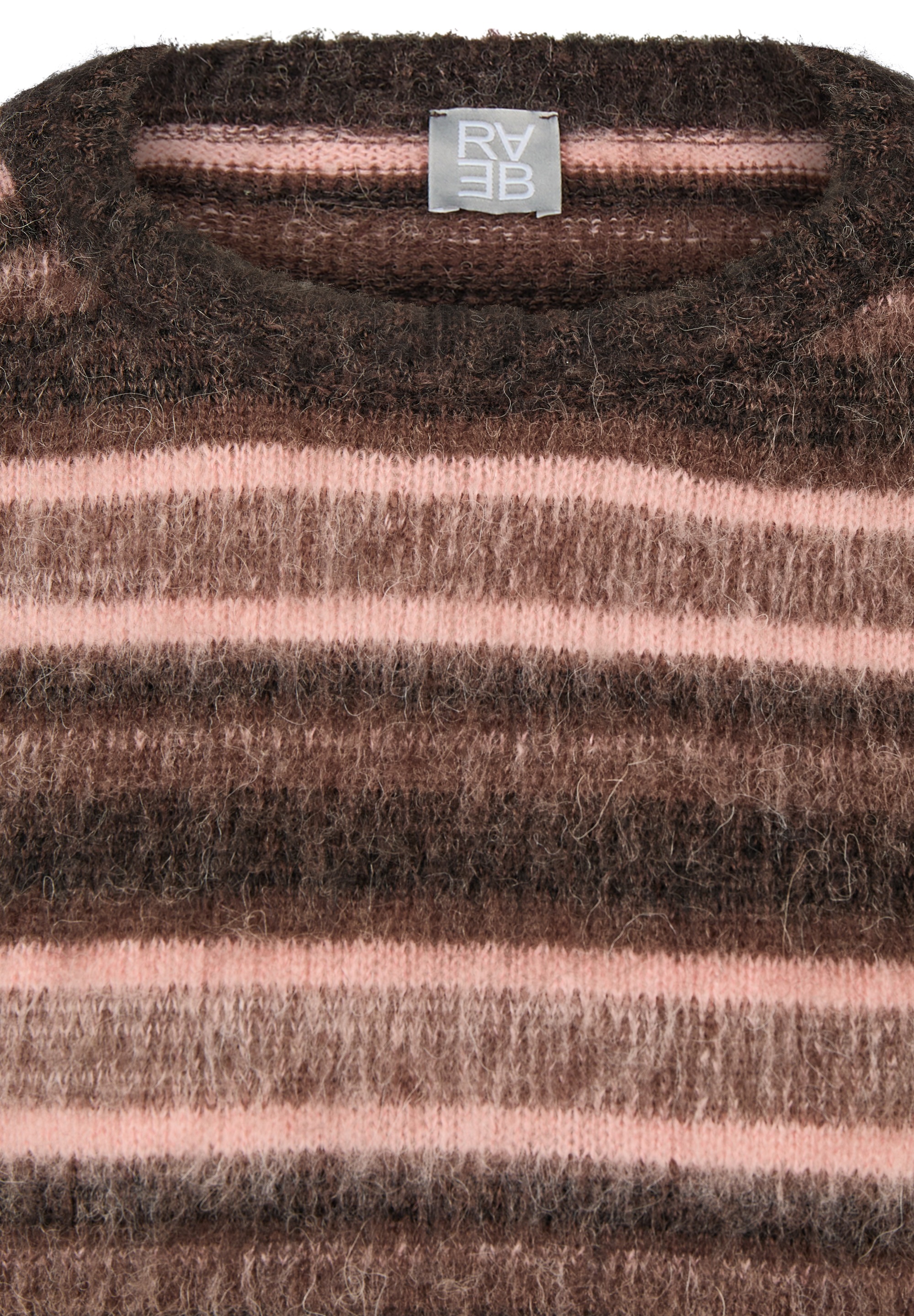 Rabe Pull en laine Langarm im Streifenlook / mit Wolle