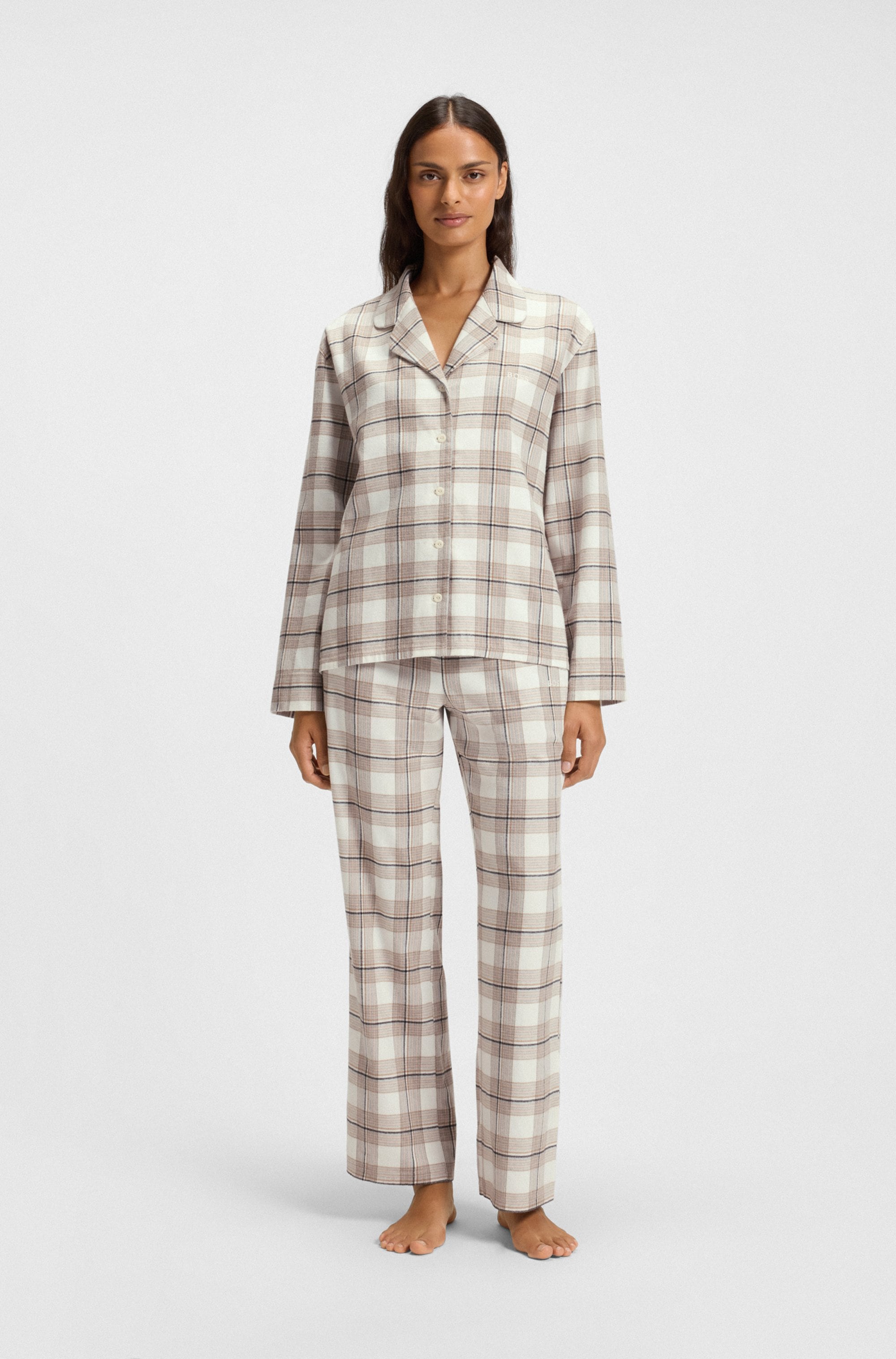 BOSS Haut de pyjama »Holiday« kariert, aus weichem Flanell, normale Passform