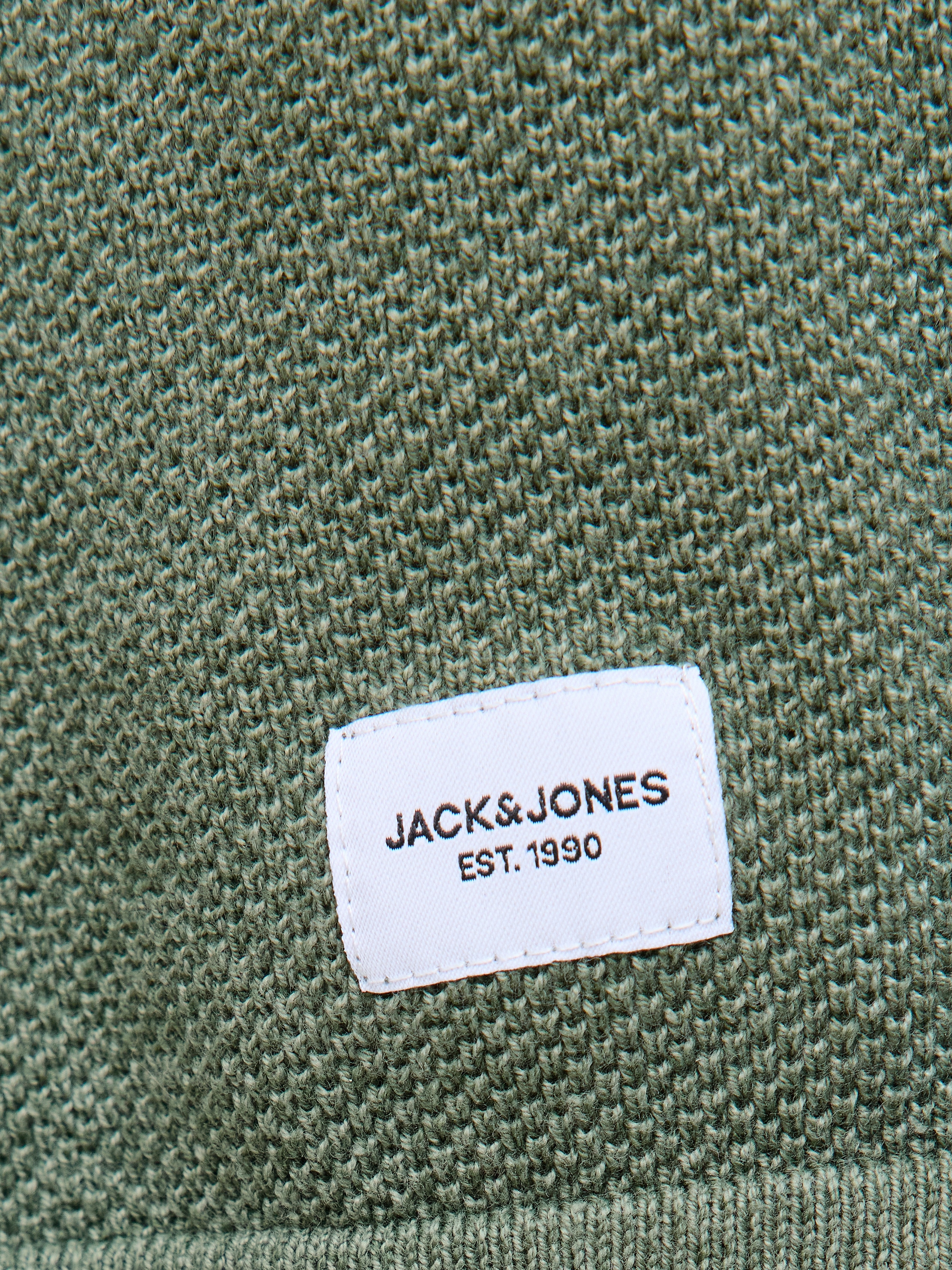 Jack & Jones Rundhalspullover »JJEHILL KNIT CREW NECK NOOS« mit Strukturstrick