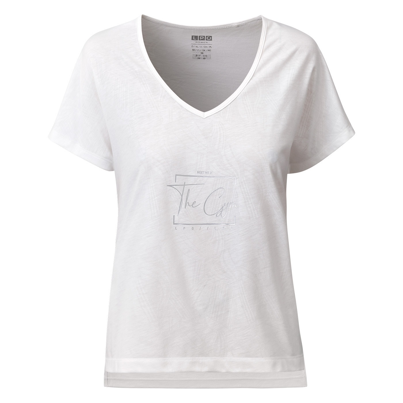 LPO Funktionsshirt »Da-T-Shirt Rachel« geprägtes Allover-Muster, seitliche Schlitze