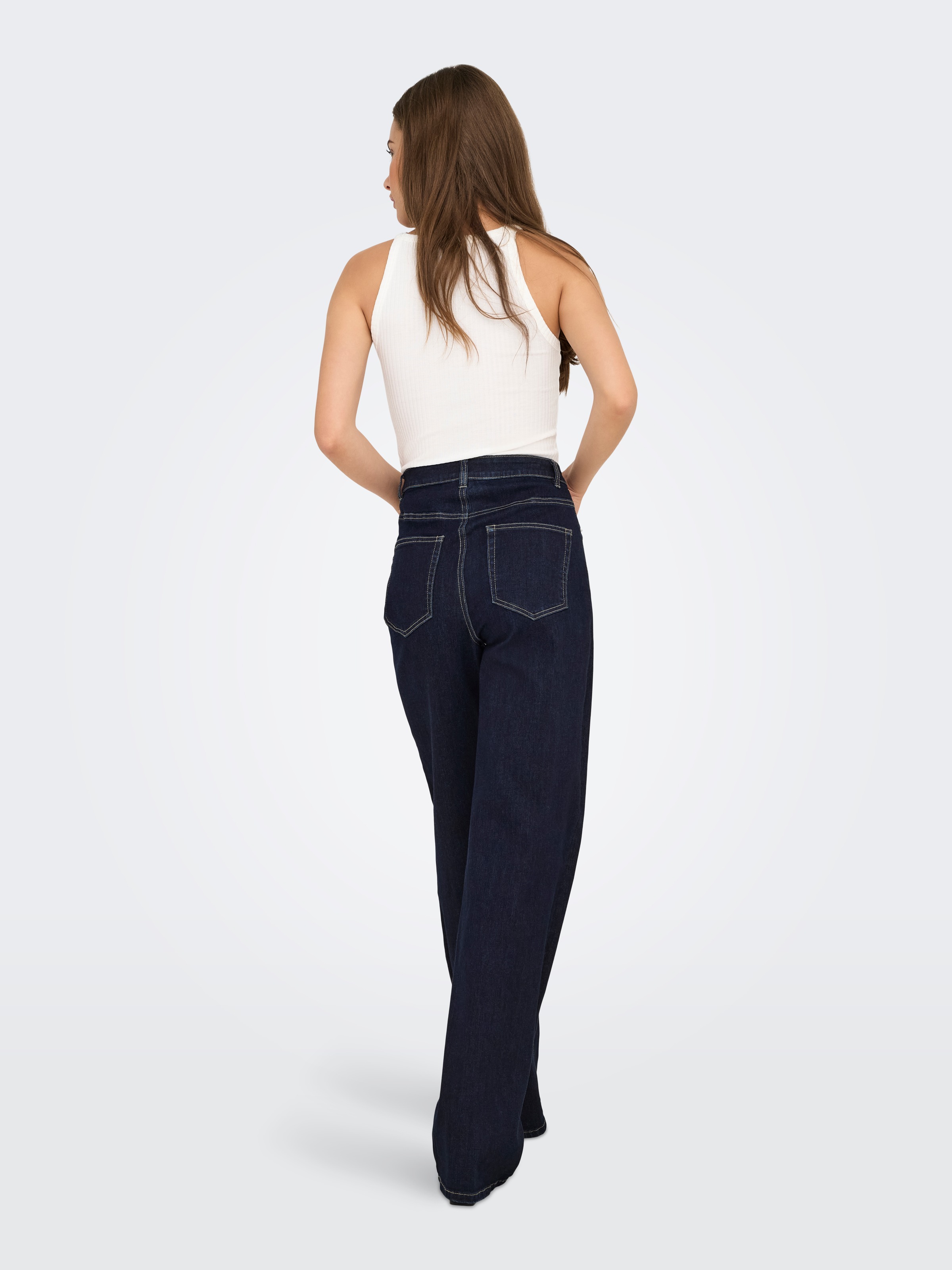ONLY Jeans taille haute »ONLJUICY-WAUW HW WIDE DNM GUA334 NOOS« mélange de matières, taille haute, coupe large