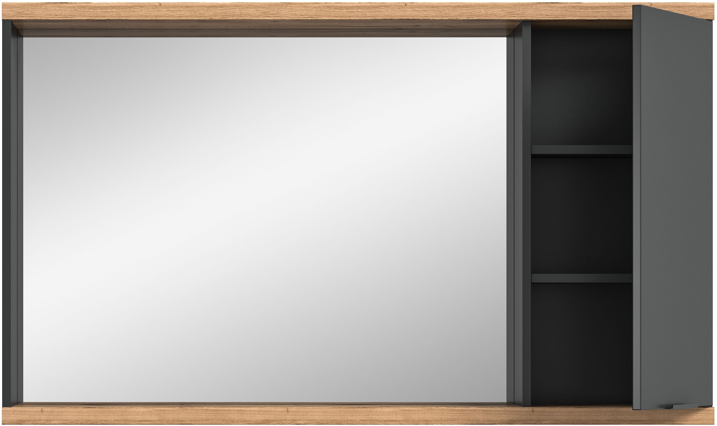 welltime Spiegelschrank »Sencillo, Spiegelschrank 130 cm« 2 Stk. tlg. Sencillo, Spiegelschrank, 1 Tür, 3 Fächer