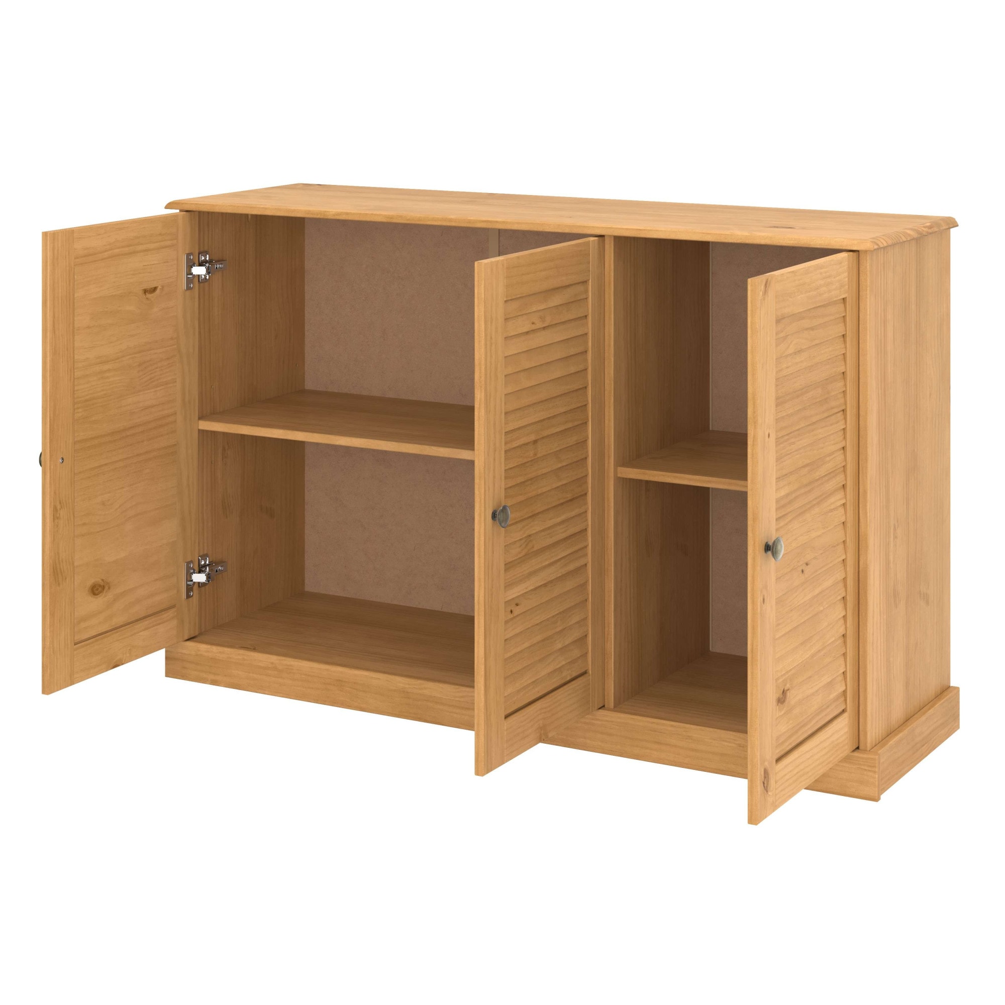 GOODproduct Sideboard »Turia, mit Lamellentüren« Kommode aus massivem Kiefernholz, FSC®, Breite 125 cm