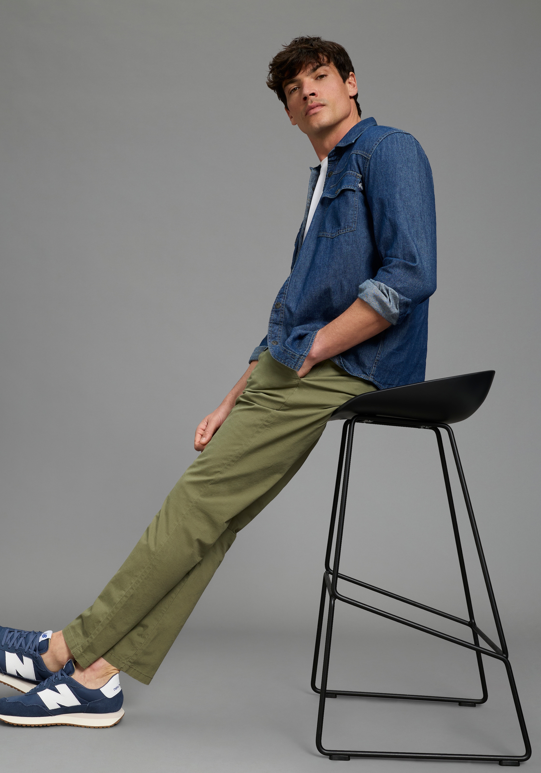 Bruno Banani Schlupfhose  aus Alpaka und Elasthan, gerades Bein