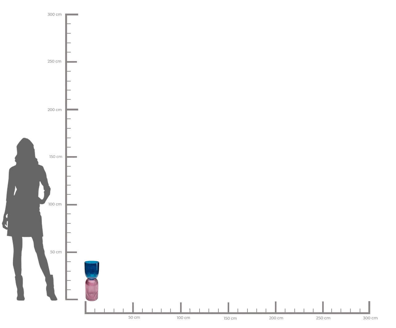 Kare Design Tischvase »Vase Marvelous Duo Blau Lila 40cm«