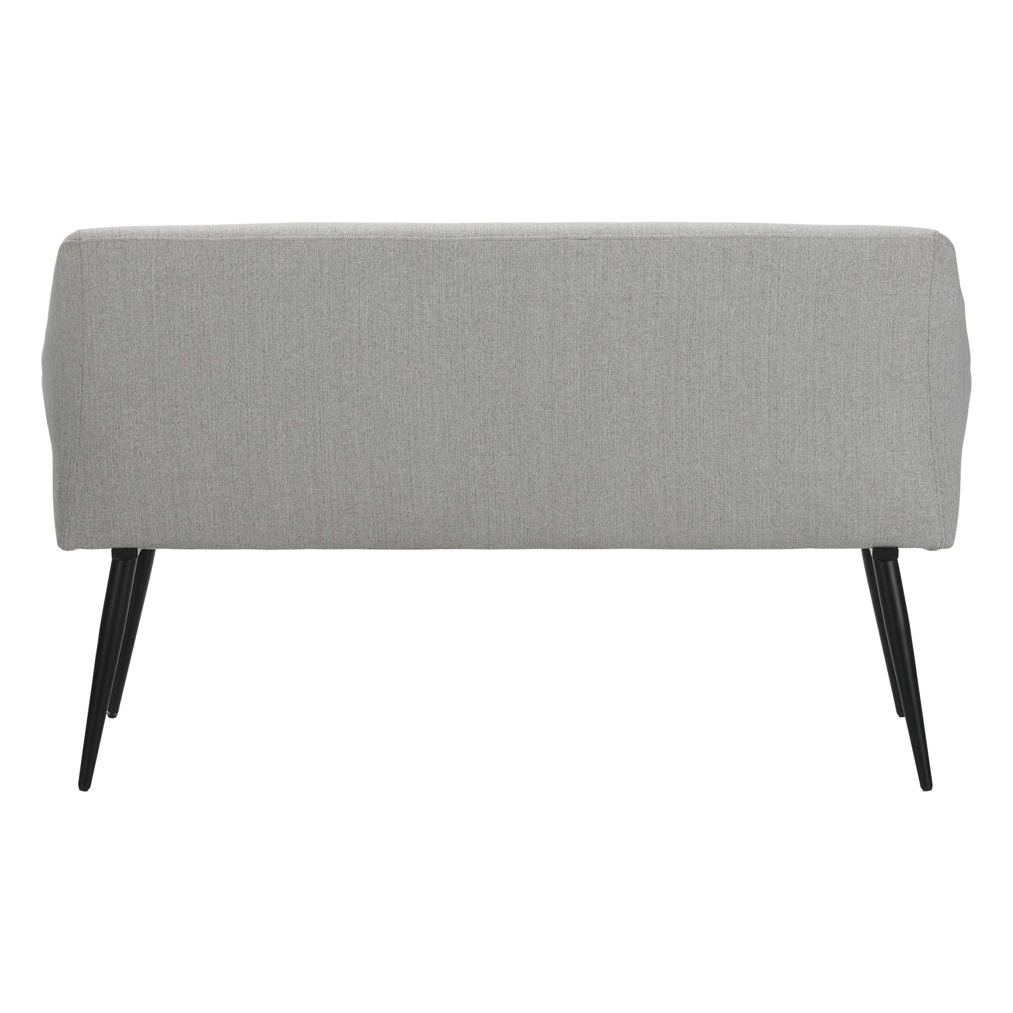 GOODproduct Banc de salle à manger »Darragh« schwarze Metallbeine, pflegeleichter Webstoff Bezug, Breite 140 cm