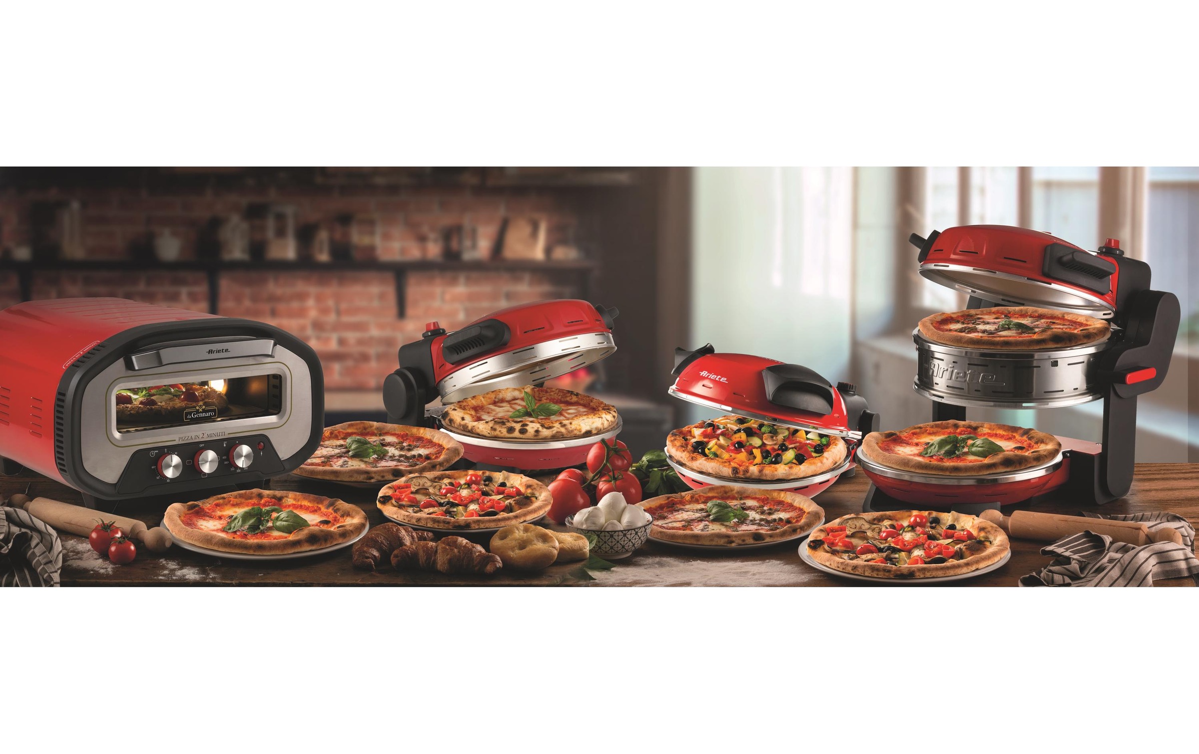 Ariete Four à pizza »3901« jusqu’à 430°C, pierre à pizza amovible, accessoires inclus
