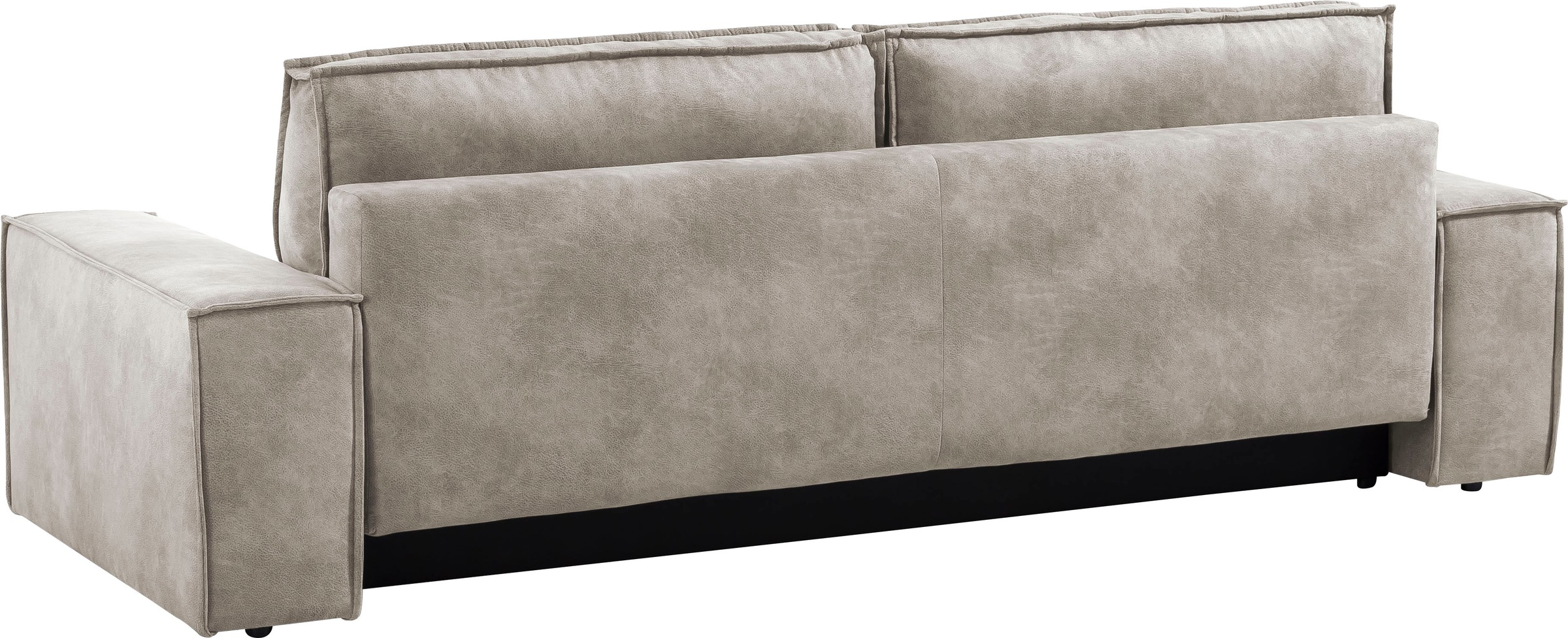 GOODproduct 3-Sitzer »SHERWOOD Vintage Lederoptik Schlafsofa (257cm)« Schlaffunktion mit Bettkasten (ca. 136/200cm)