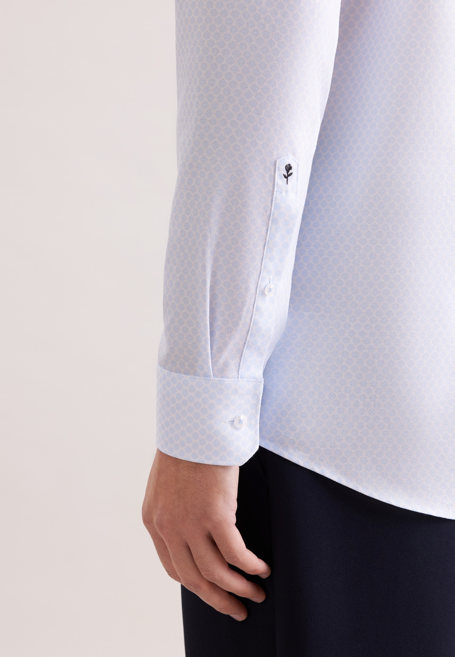 seidensticker Businesshemd »Schwarze Rose« Comfort 1/1 Kentkragen Druck