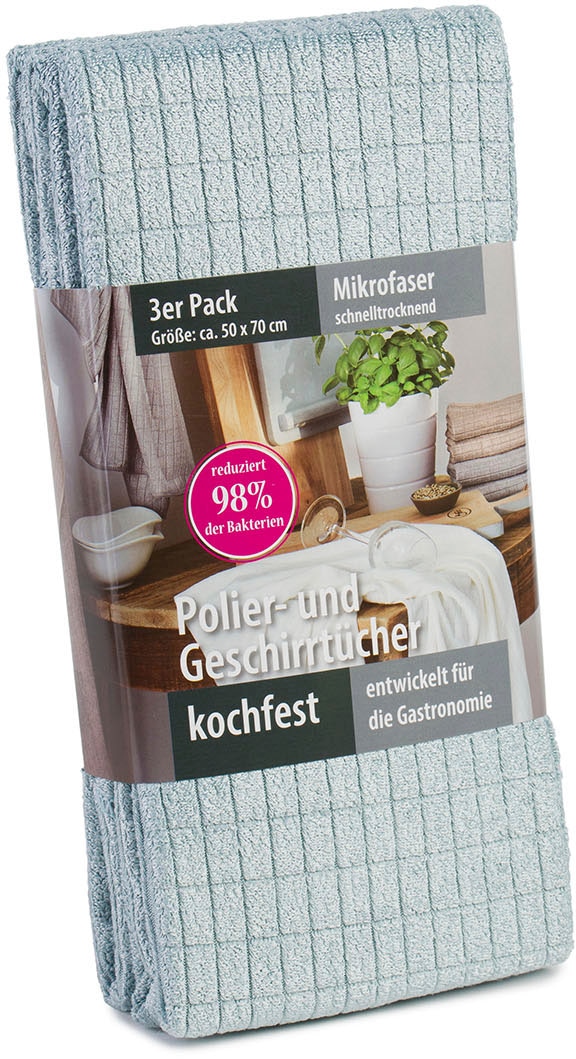 Gözze Chiffon à vaisselle »Polier- und Geschirrtuch, Mikrofaser« schnelltrocknend und kochfest