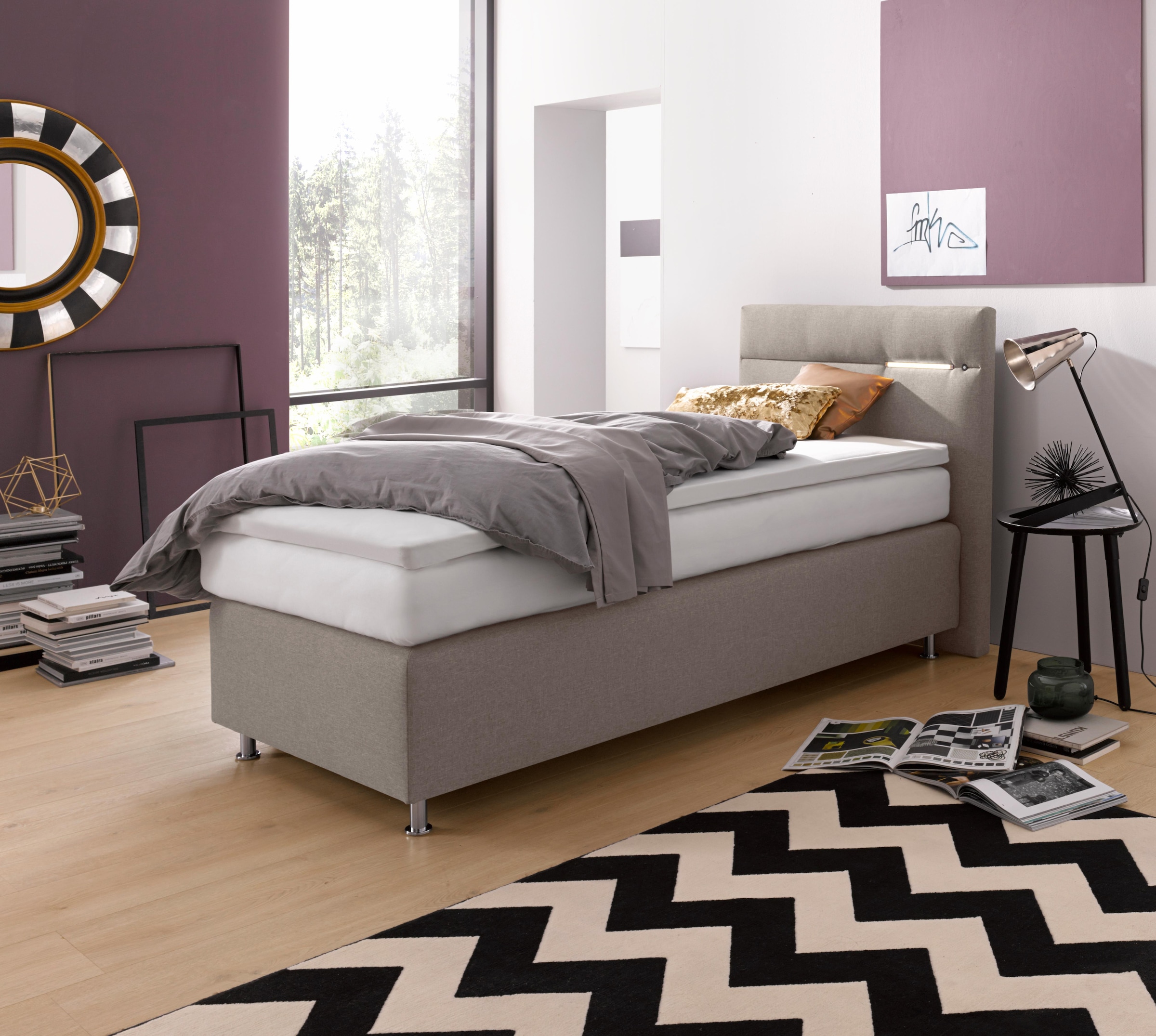 Westfalia Schlafkomfort Lit boxspring wahlweise mit LED-Beleuchtung