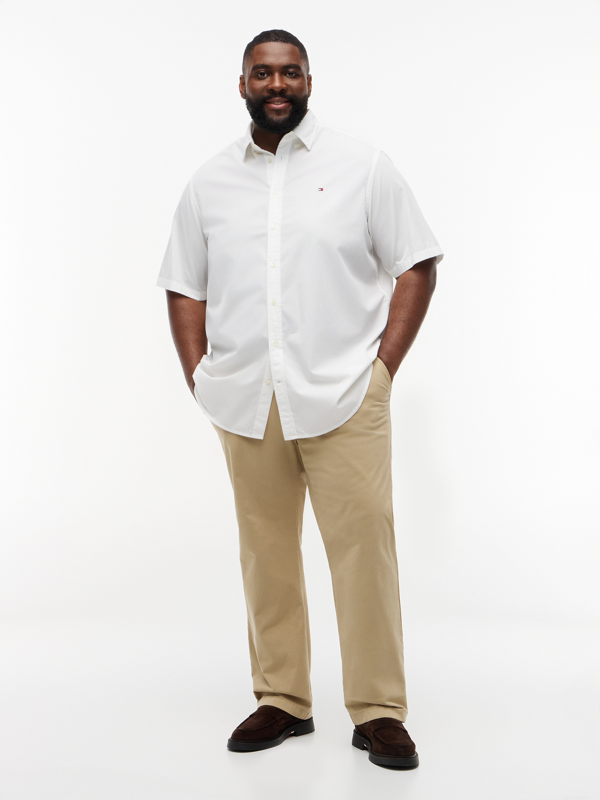 Tommy Hilfiger Big & Tall Kurzarmhemd »BT-FLEX POPLIN SOLID« Grosse Grössen