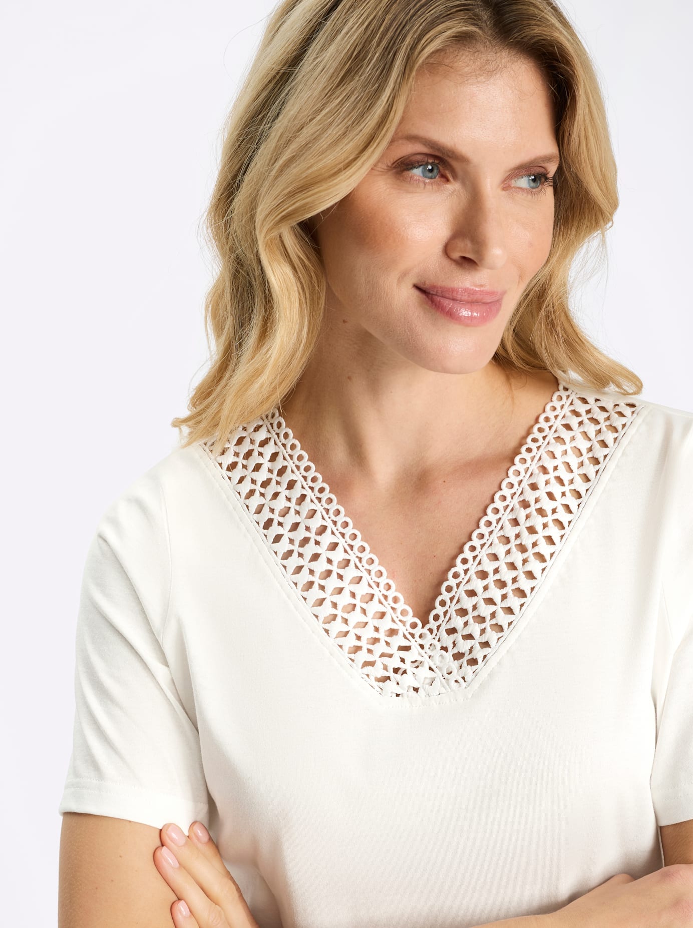 Classic Basics Spitzenshirt »Kurzarm-Shirt« 1 tlg.