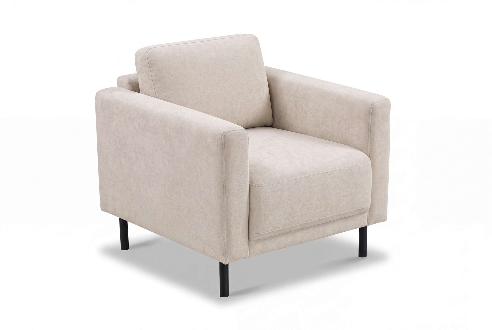 GOODproduct Sessel »Sveeva, Breite 78 cm, schwarze Metallfüsse« langlebiger Strukturstoff, viele Farben zur Auswahl