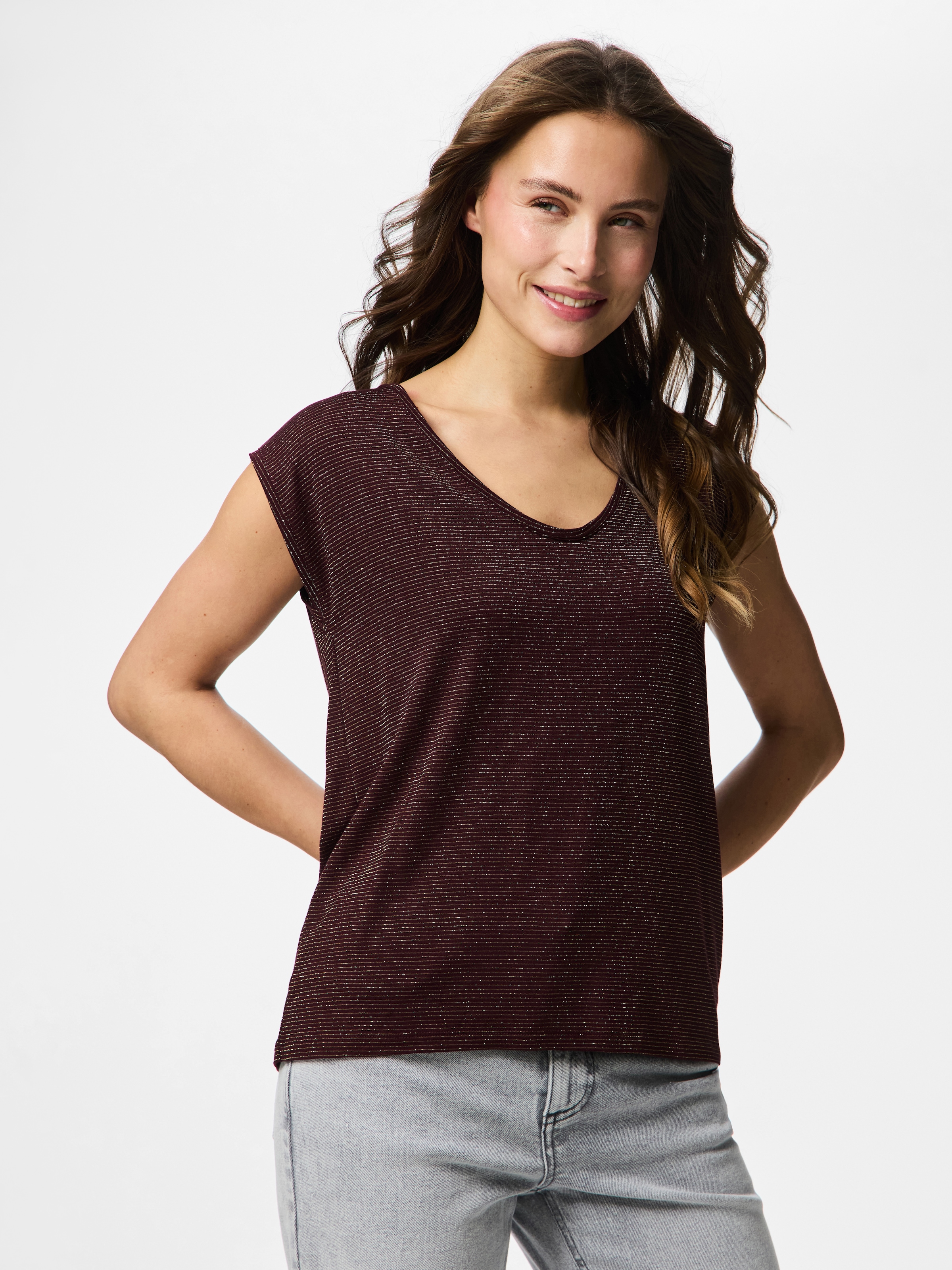 pieces Kurzarmshirt »PC BILLO« Viskosemischung, loose fit