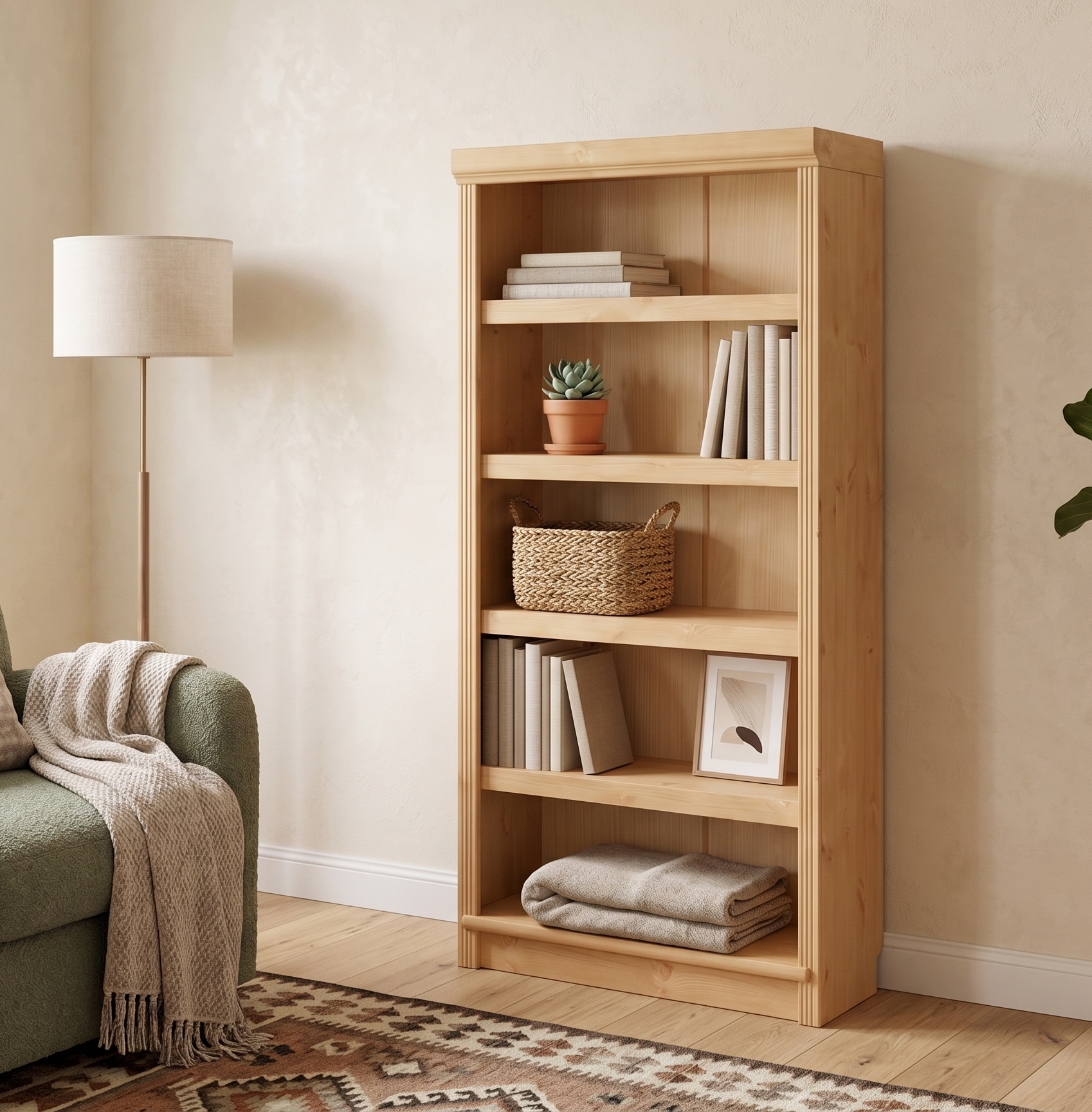 GOODproduct Étagère à livres »Soeren« en pin massif, profondeur 29 cm, certifié FSC®