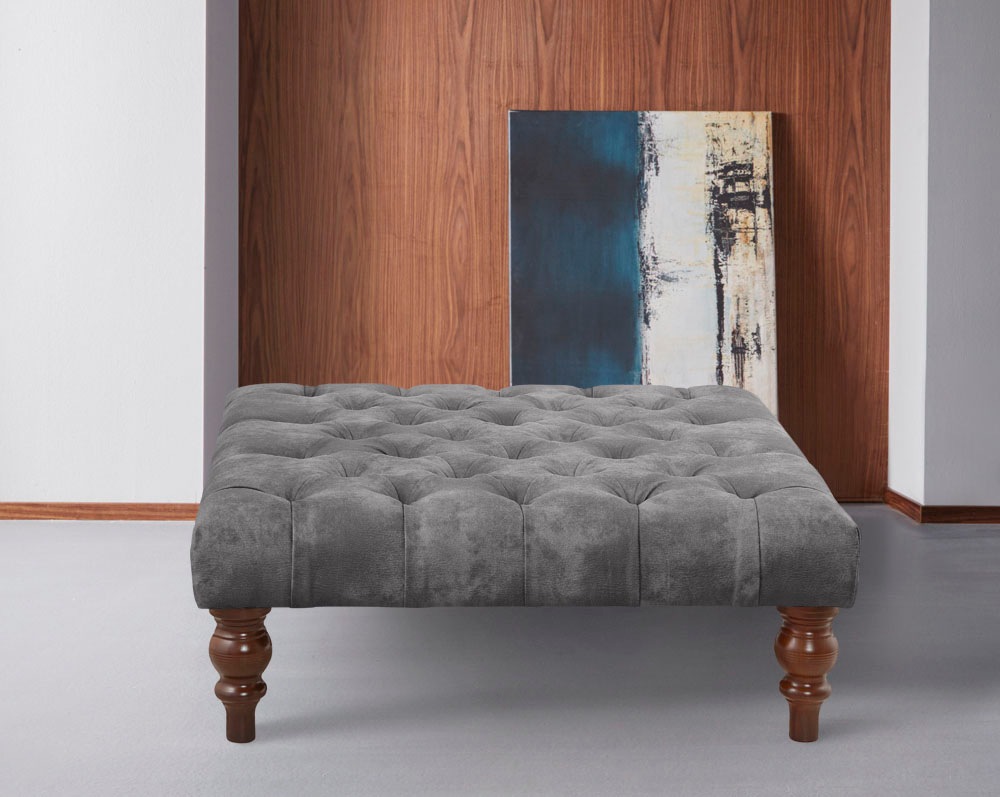 Home affaire Polsterhocker »Chesterfield« mit Knopfheftung , auch in Leder