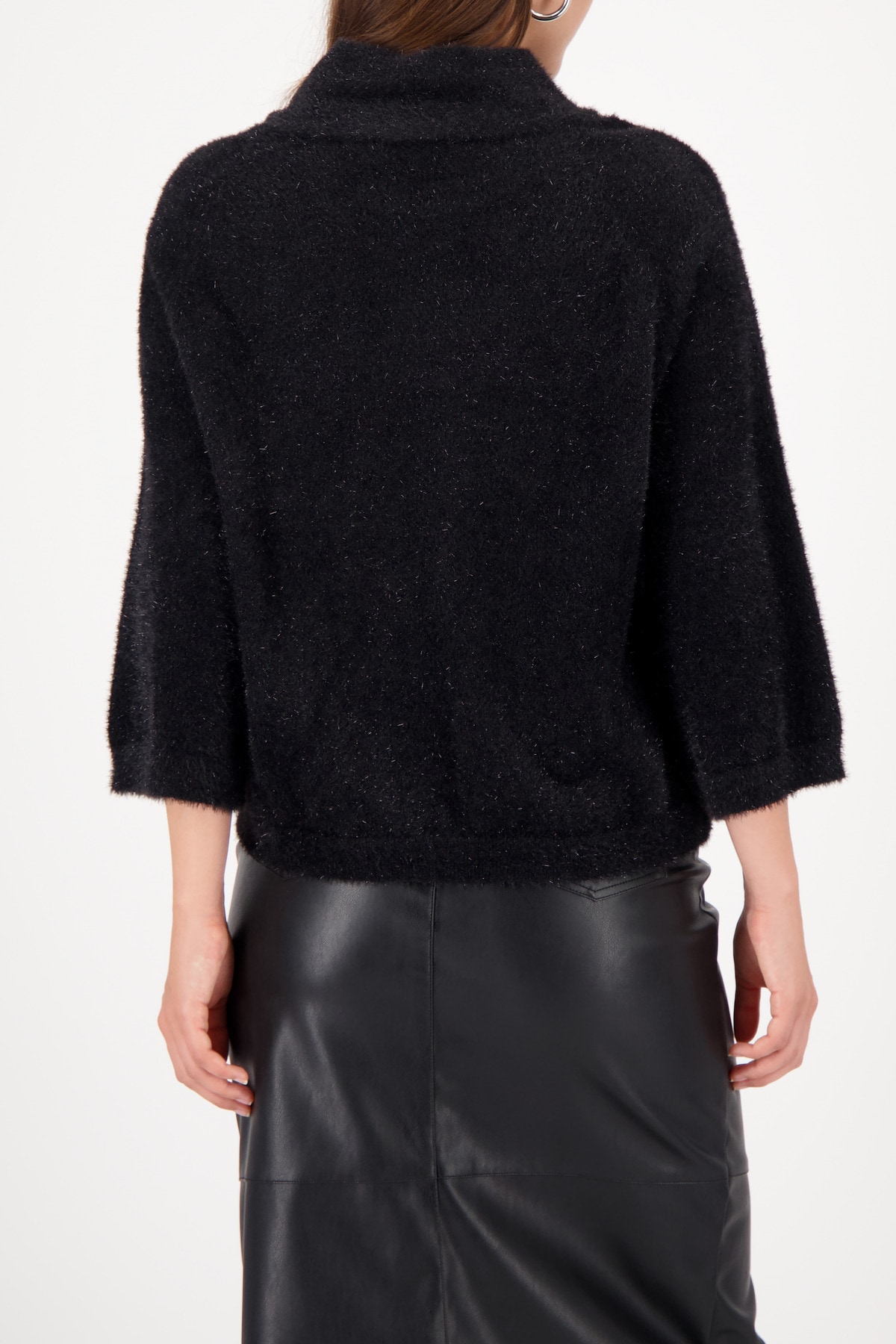 Monari Pull à col montant »Pullover Lurex« Regular fit mit Rundhalsausschnitt