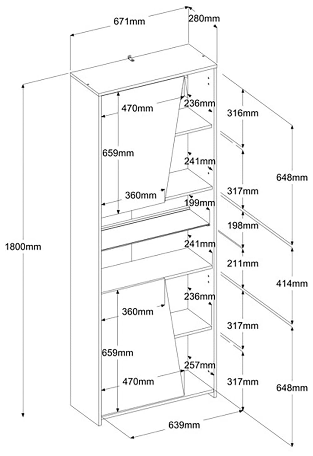 Parisot Mehrzweckschrank-Set »Parisot Meta 11« Komplett-Set, 3-teilig, 3 Stk. tlg.