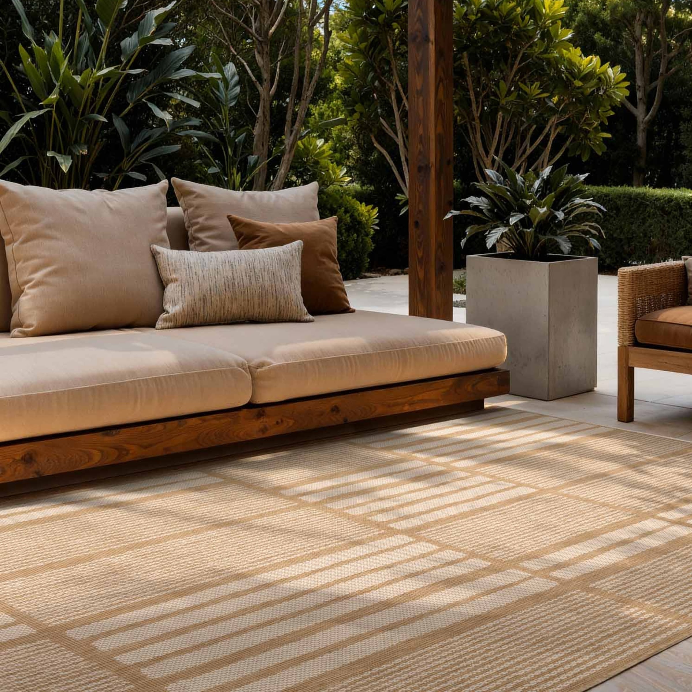 Ted Baker Teppich »Allington« rechteckig 8 mm Höhe Designteppich, Wetterfest, Pflegeleicht, Modern, Wohnzimmer, Terrasse