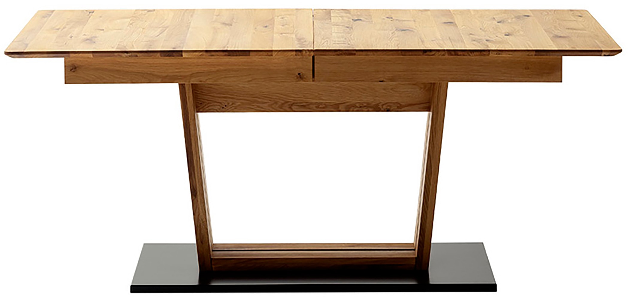 MCA furniture Table de salle à manger »Morena Säulentisch Komfort Tisch« Synchronauszug,ausziehbar,Wildeiche,massiv,geölt,XXL