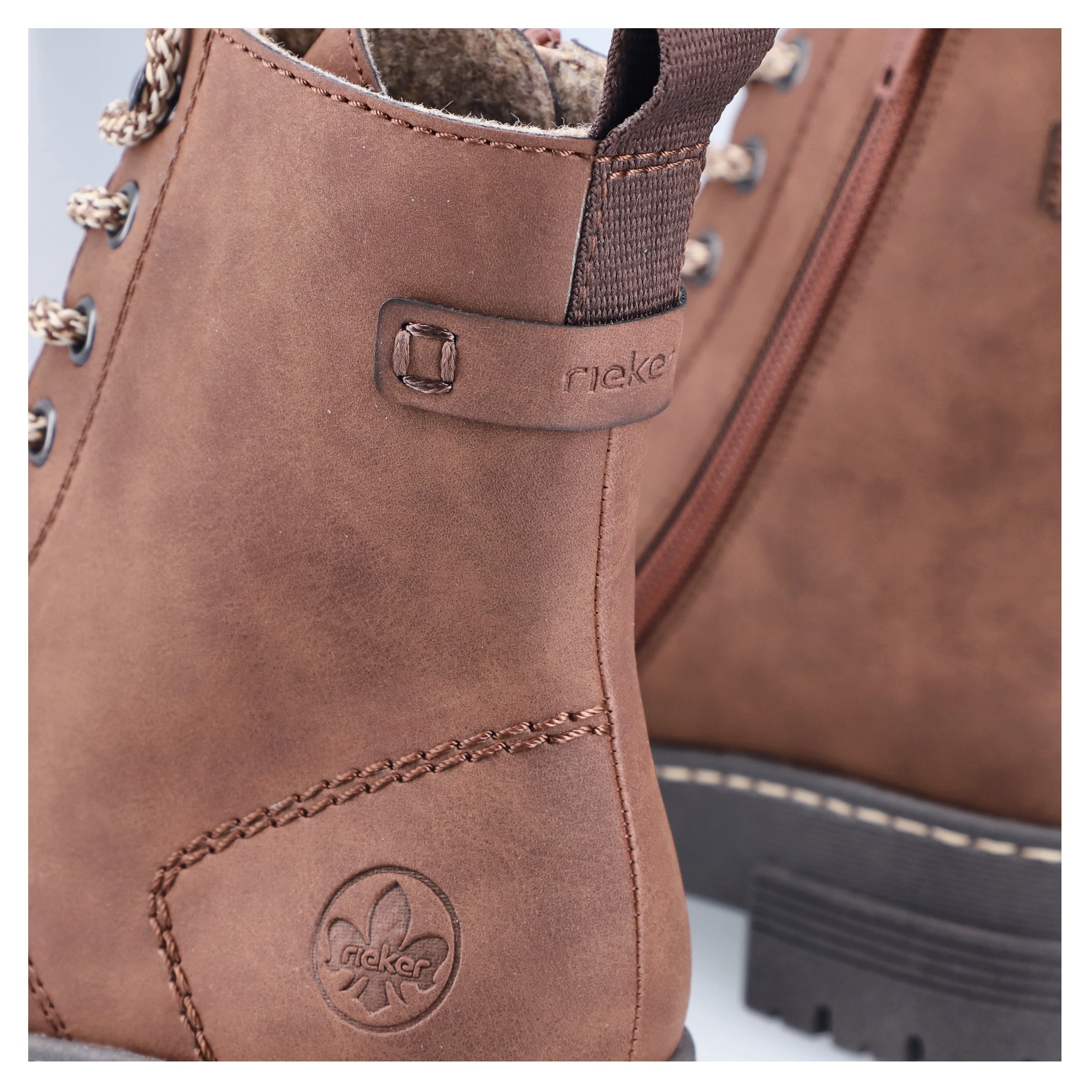 Rieker Bottes à lacets  bottines à lacets, bottines à plateforme, semelle profilée, avec fermeture éclair intérieure
