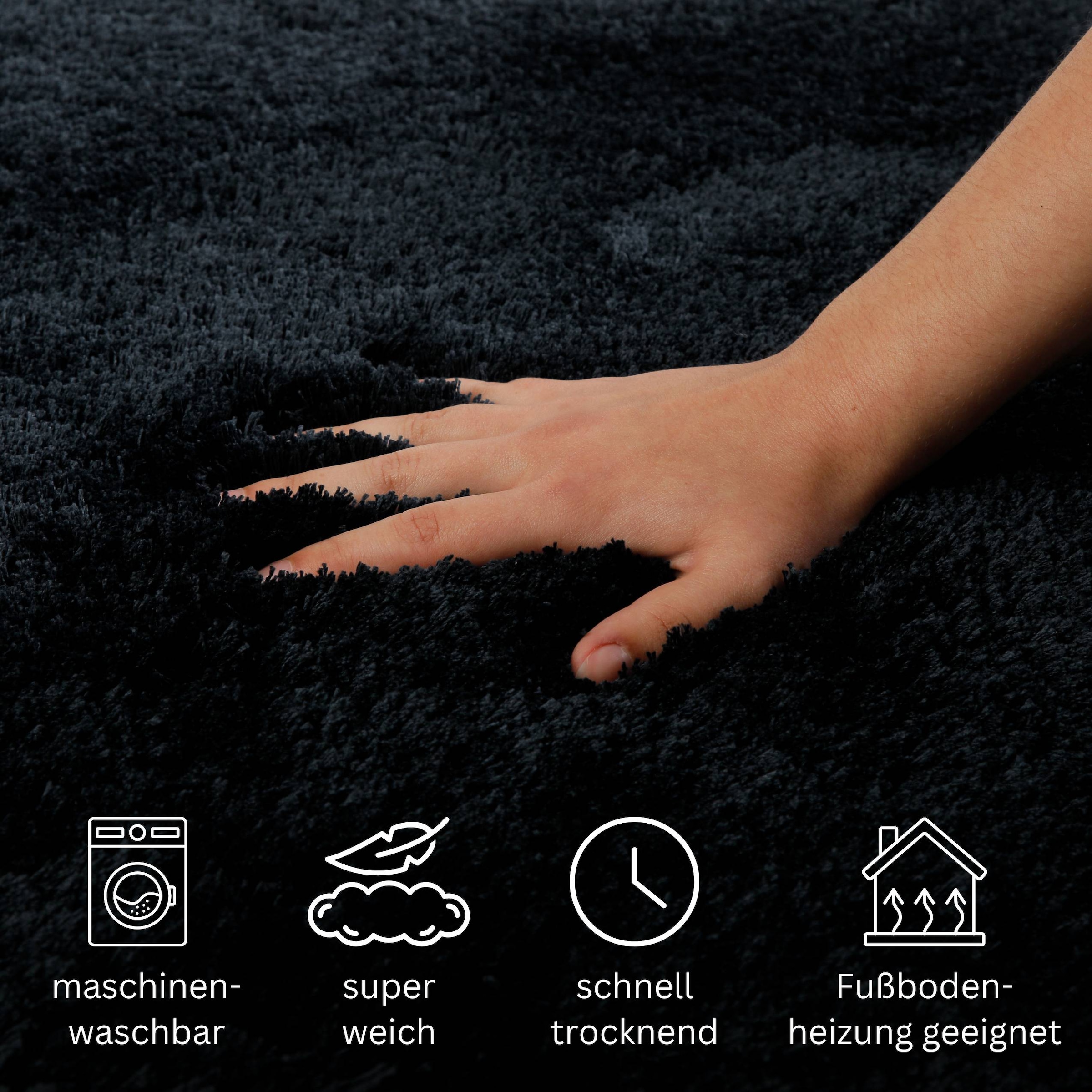 GOODproduct Tapis de bain »Kaarin« Höhe 30 mm Badteppich, getuftet, flauschig, hochflor, grosse Farbauswahl