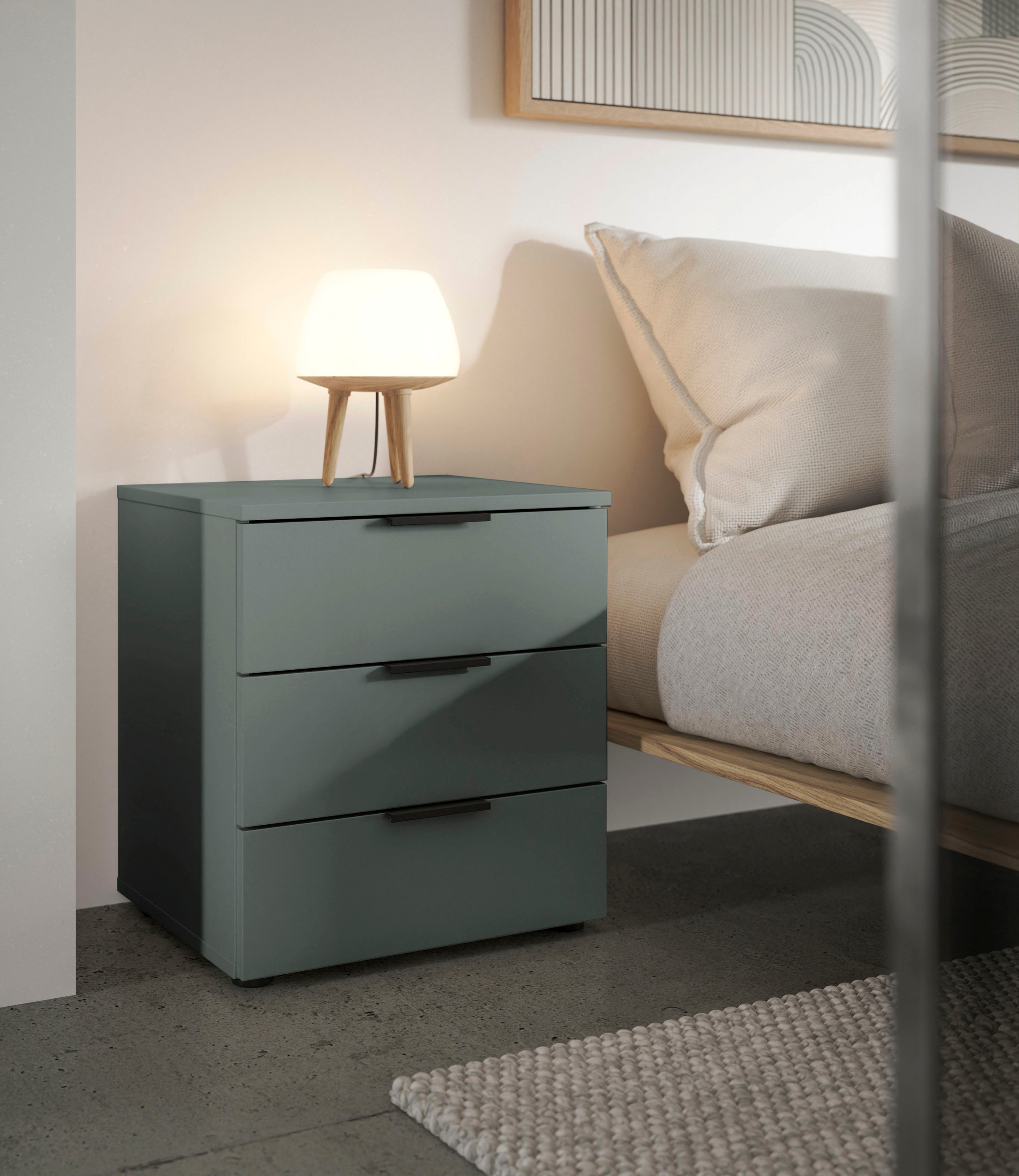 HBZ Kommode »Linz Nachtkonsole, BxHxT 45x50x40cm« 1 Stk. tlg. Breite 45cm,Lip-Griff, Melaminbeschichtung