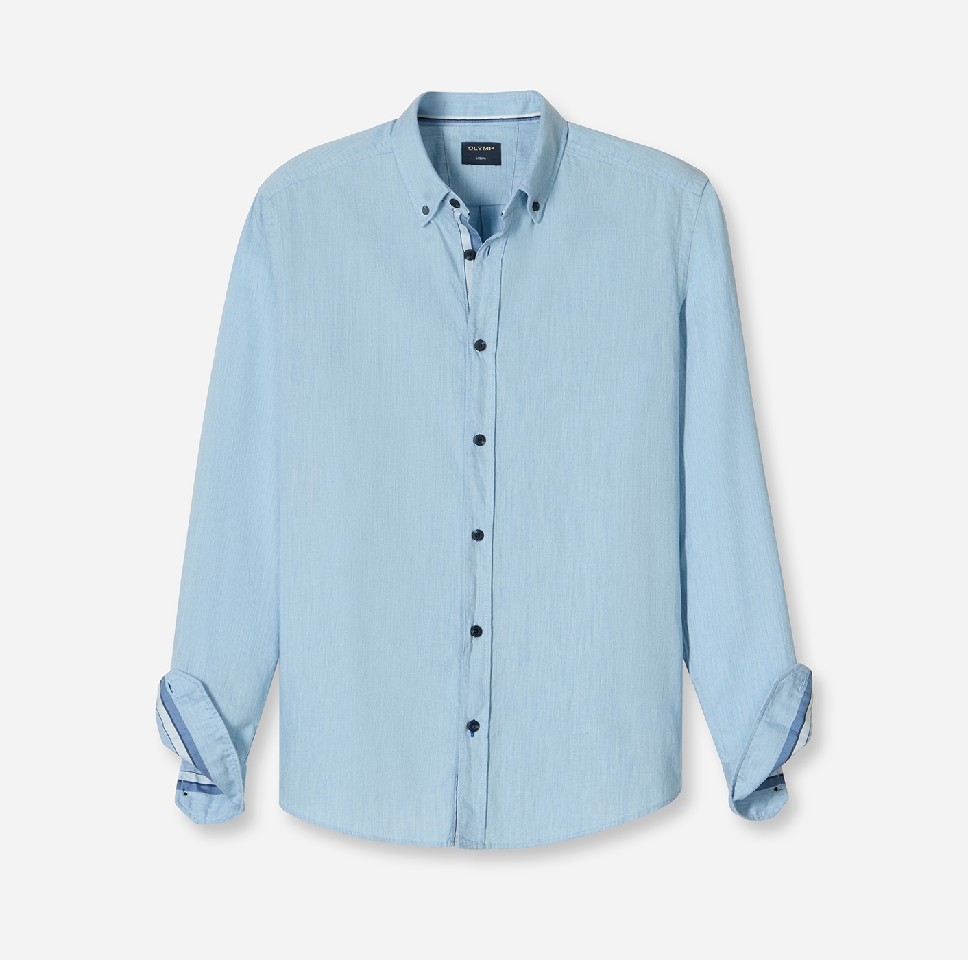 OLYMP Chemise à manches longues Regular Fit, Businesshemd, Button-down-Kragen, Feincord