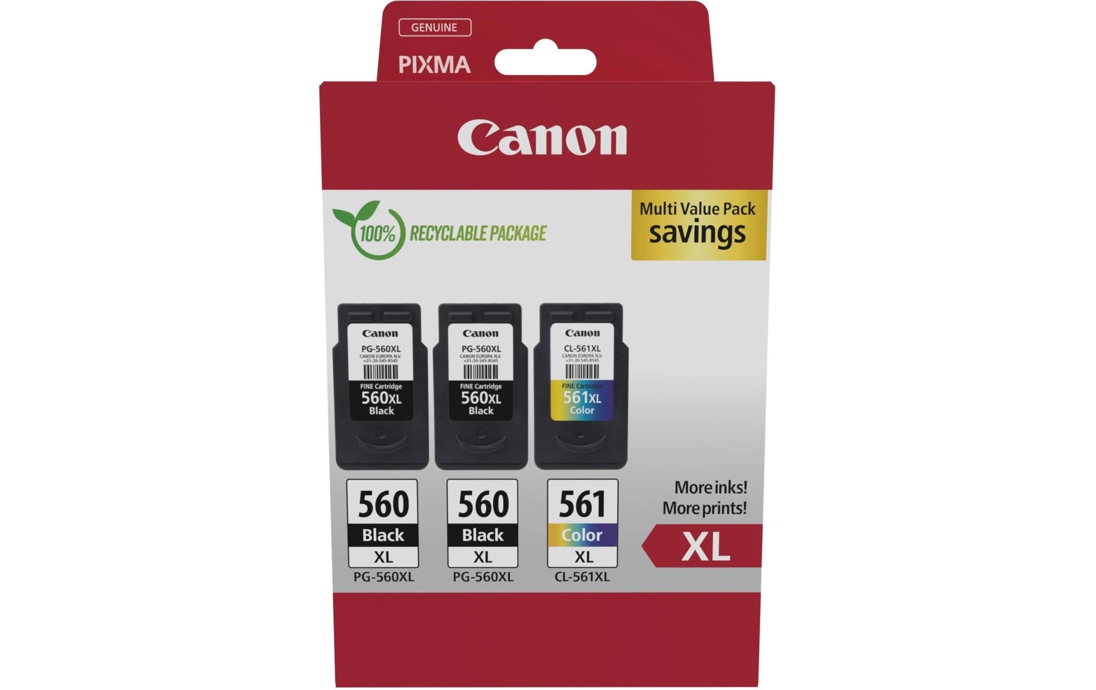 Canon Tintenpatrone »2xPG-560XL + 1xCL-561XL Black/Cyan/Magenta/Yellow«