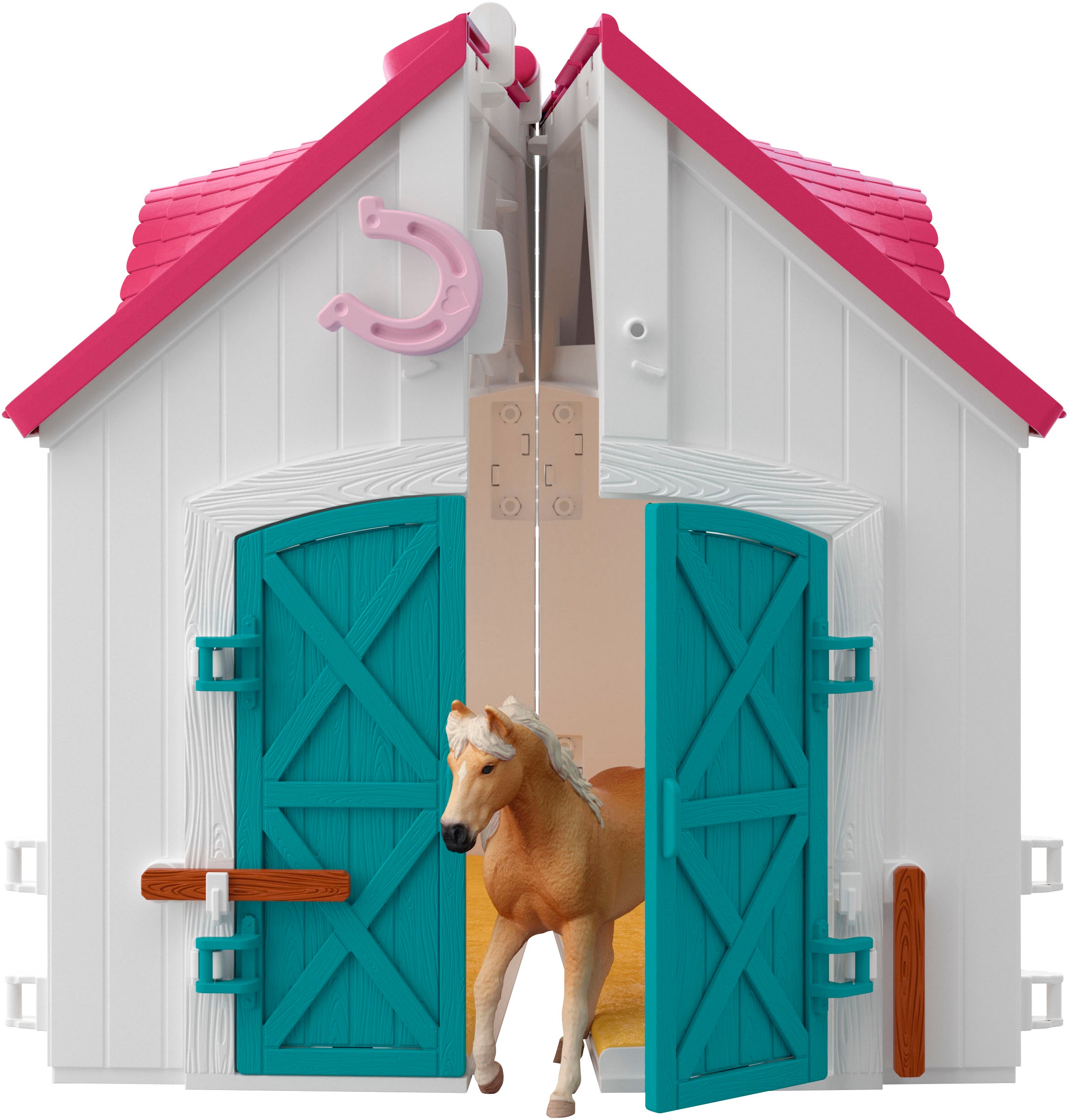 Schleich® Spielwelt »HORSE CLUB, Offenstall -Kleines Hufeisen (42703)« Made in Europe